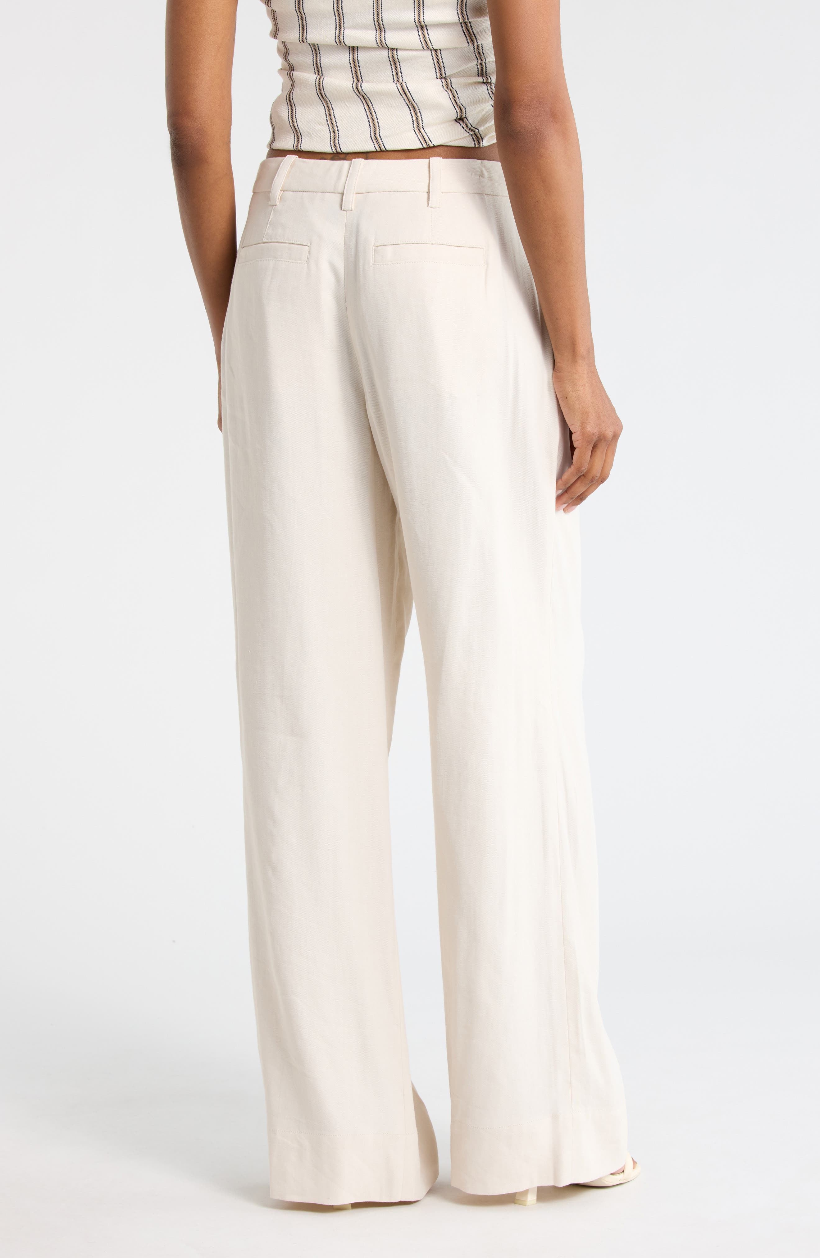 A.L.C. Tommy II Pleated Front Linen Blend Pants