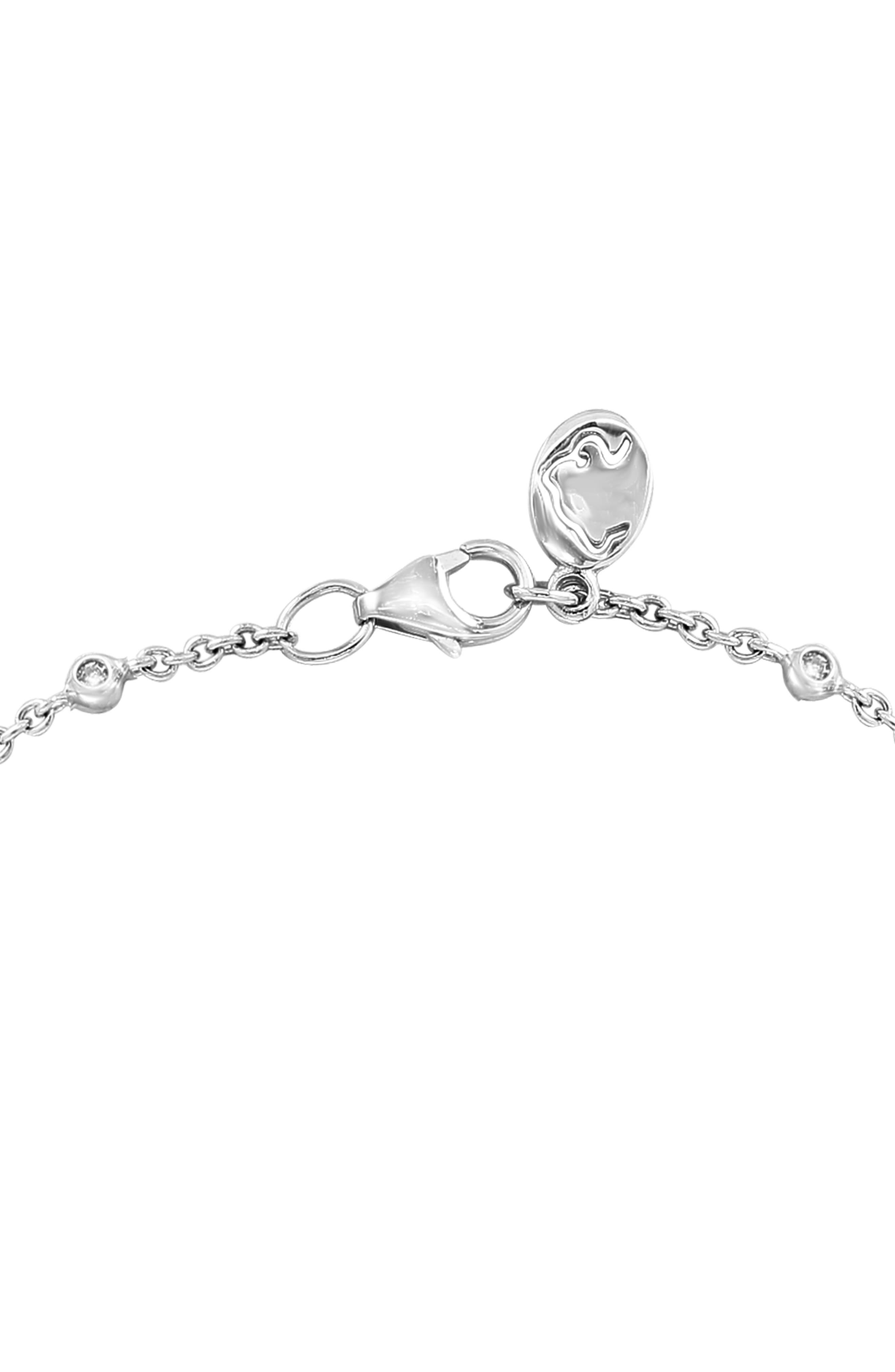 EFFY Sterling Silver Pink Sapphire & Diamond Station Chain Bracelet