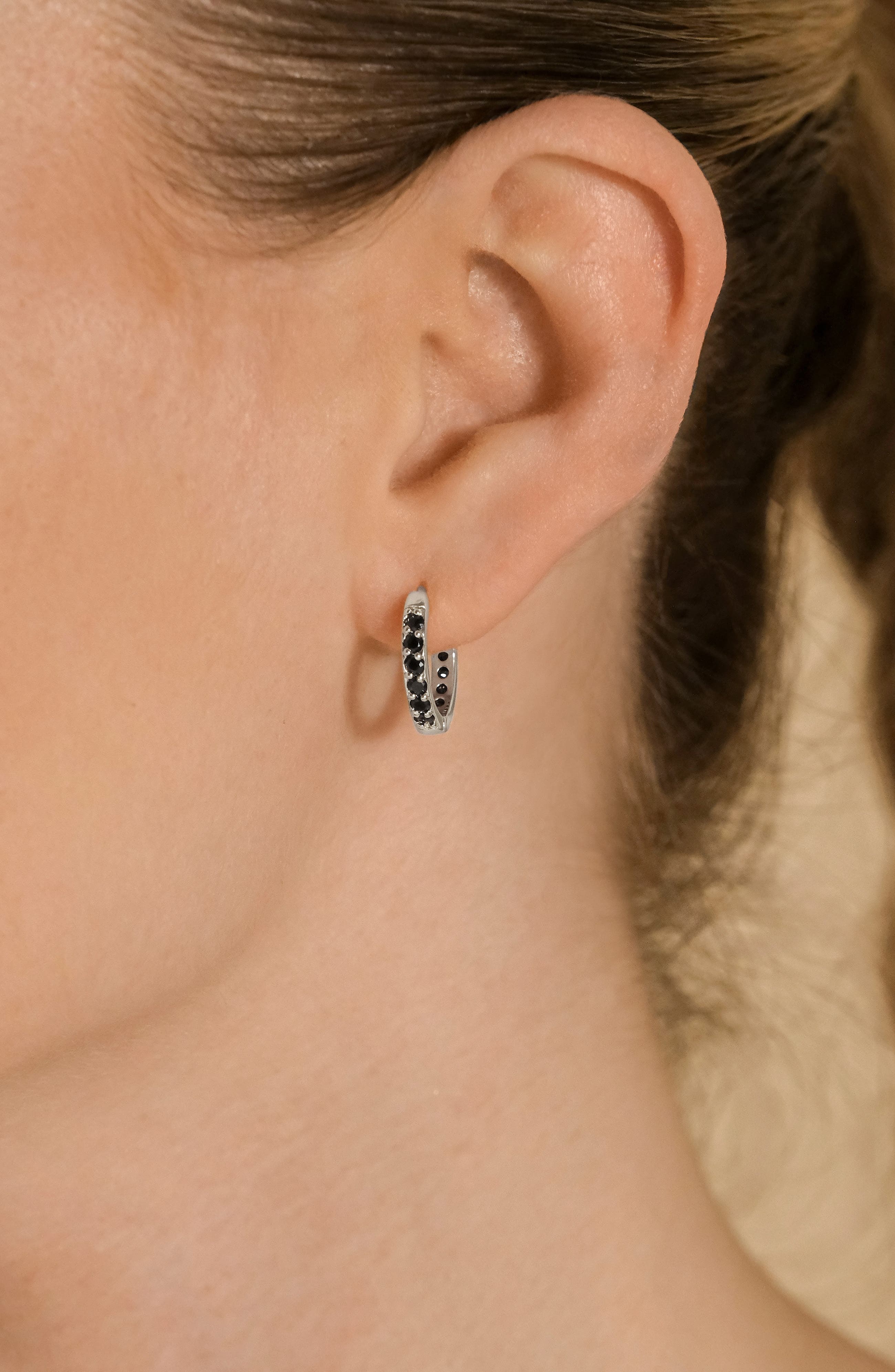 Sterling Forever Zadie CZ Everyday Hoop Earrings