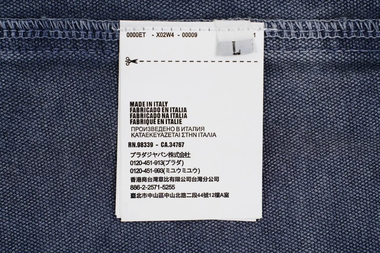 Prada Ice Blue Distressed Four-Pocket Denim Jacket product photo from LabelPicks