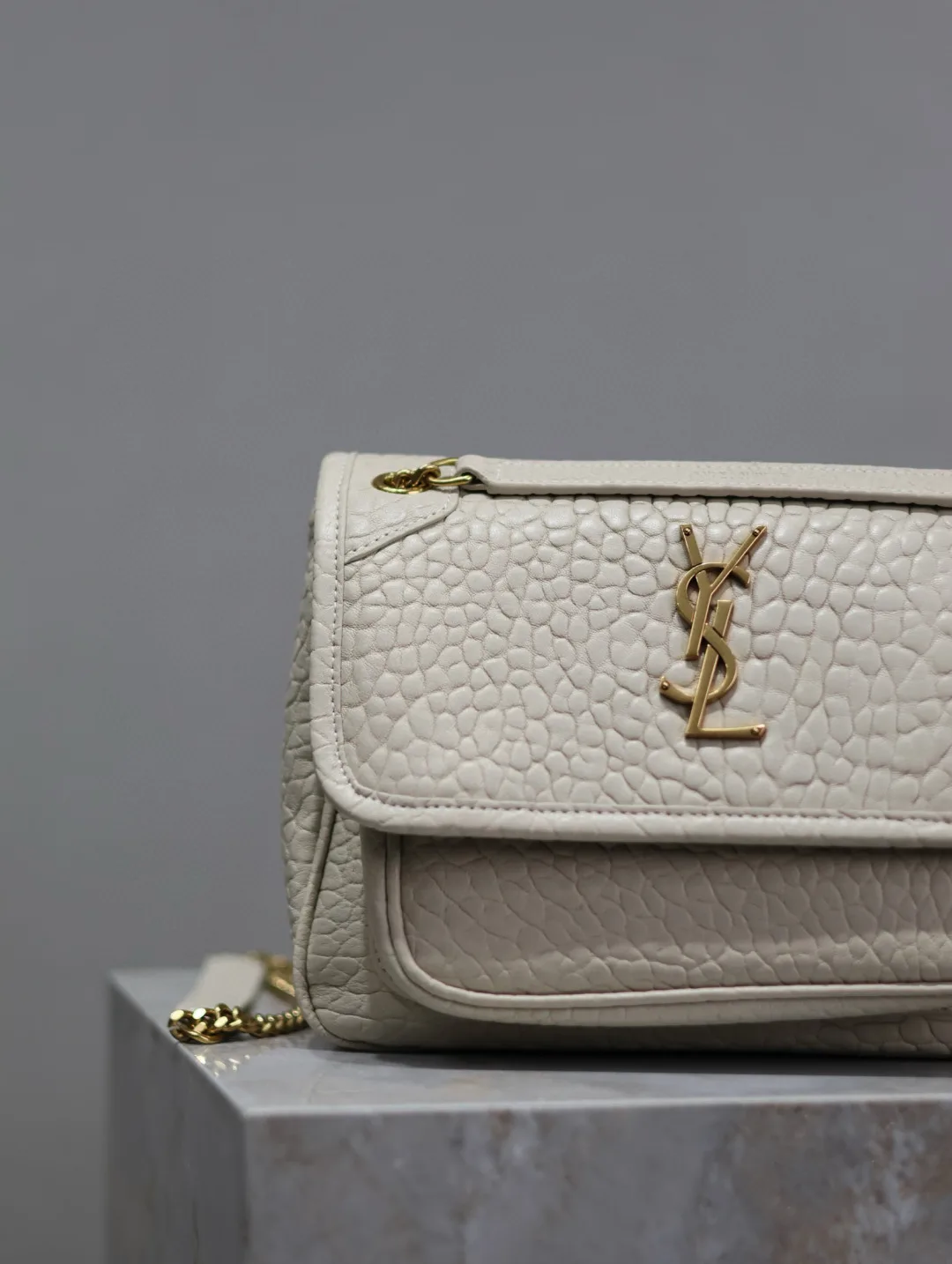 Saint Laurent Niki White Lambskin Shoulder Bag product photo from LabelPicks
