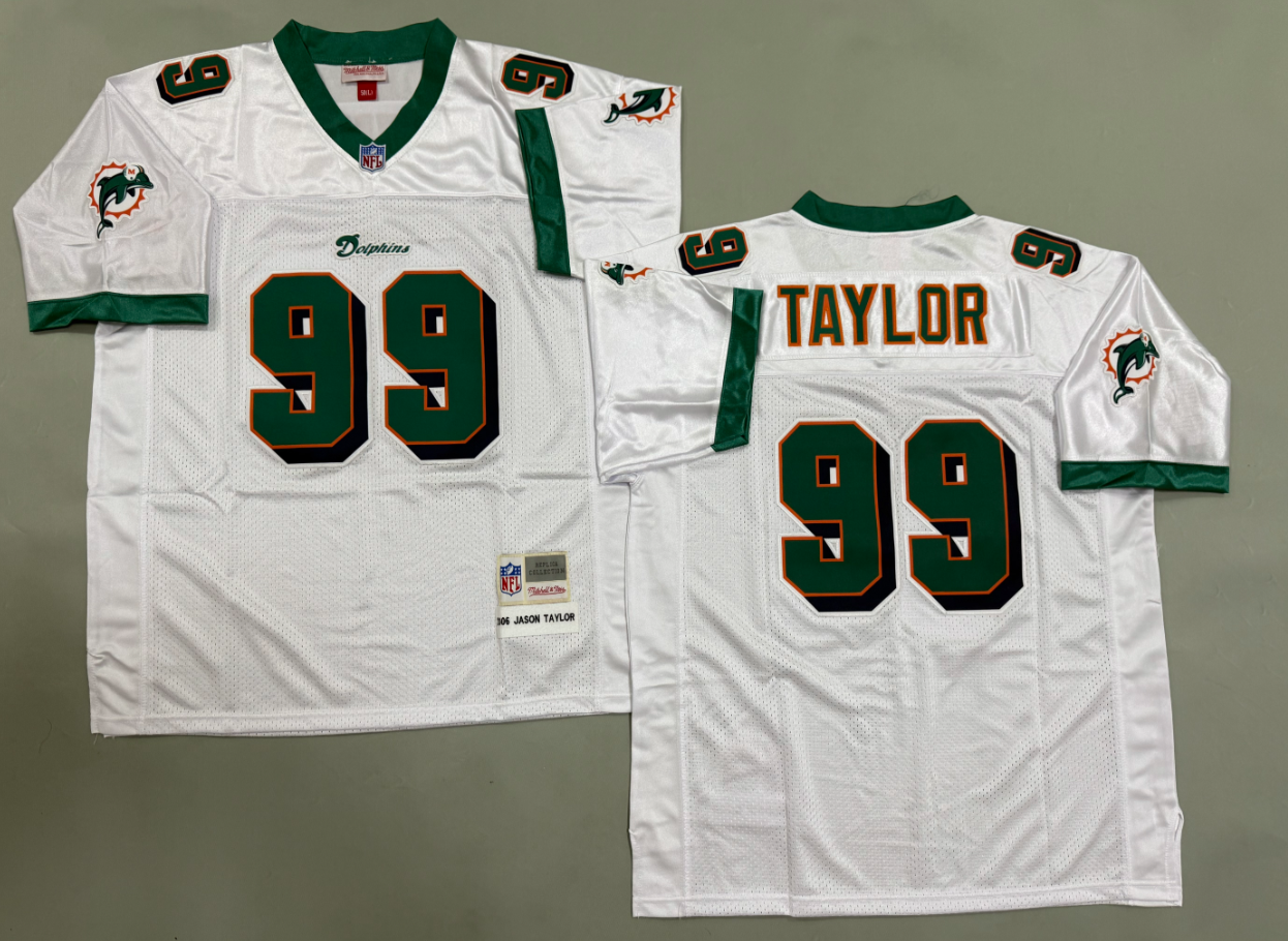 Jason Taylor Miami Dolphins Authentic Throwback Retired Player Jersey