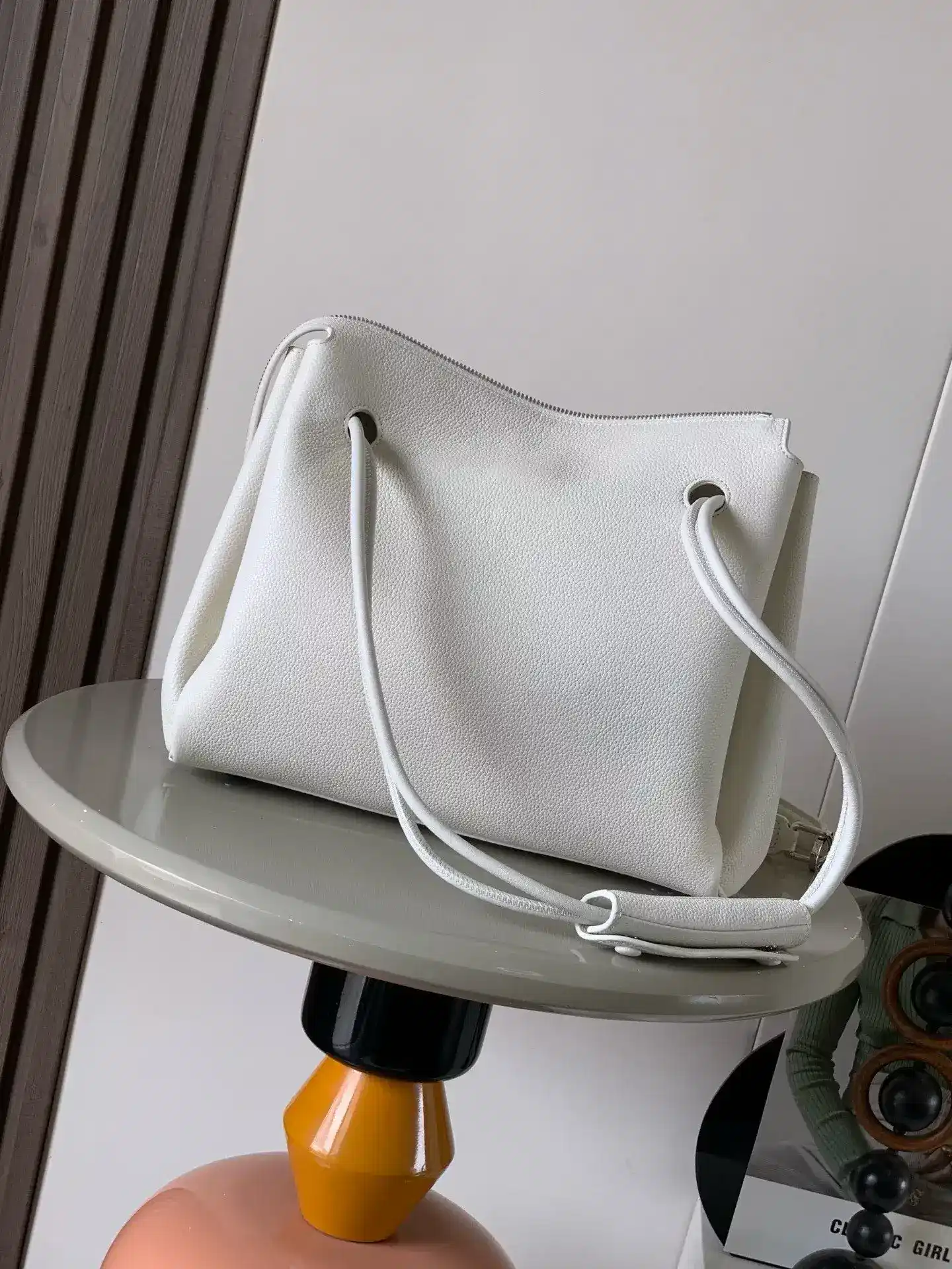 Loewe White Lambskin Top Handle Bag product photo from LabelPicks