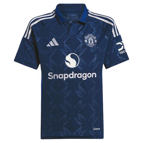Manchester United adidas Youth 2024/25 Away Replica Jersey - Navy