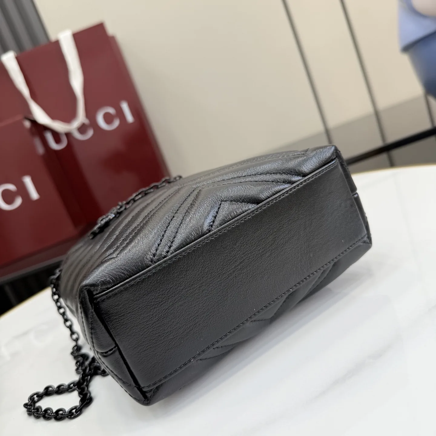 Gucci Marmont Black GG Supreme Canvas Bucket Bag product photo from LabelPicks