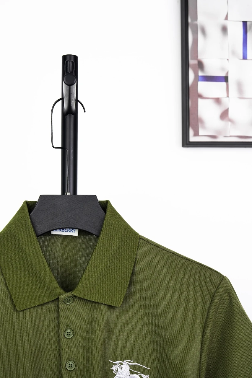 Burberry Olive Green Small Equestrian Knight Embroidered Polo Shirt product photo from LabelPicks