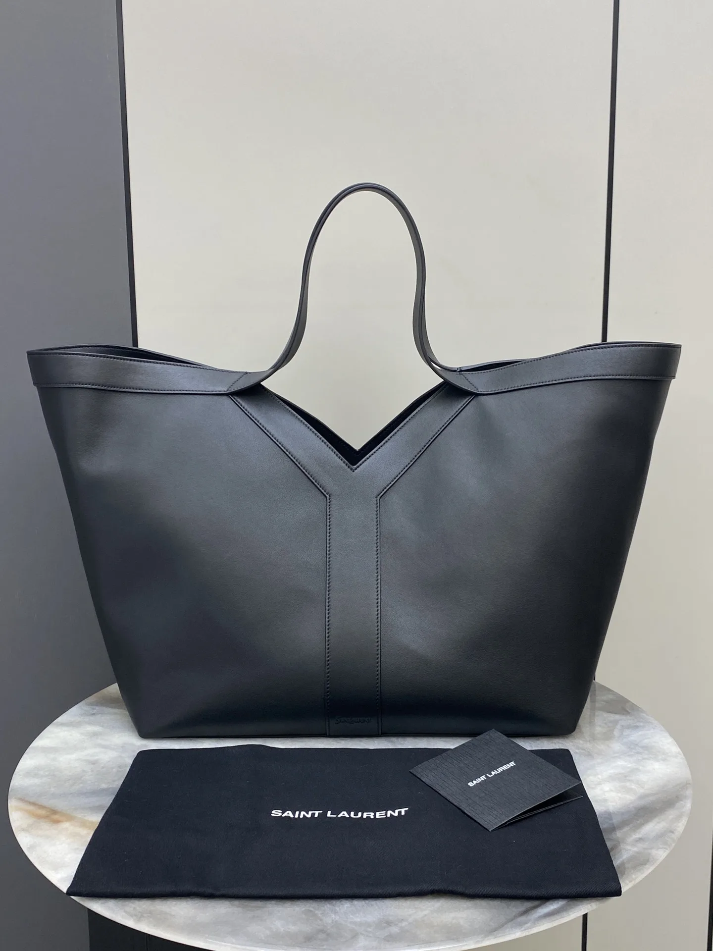 Saint Laurent Grained Leather Tote Bag product photo from LabelPicks