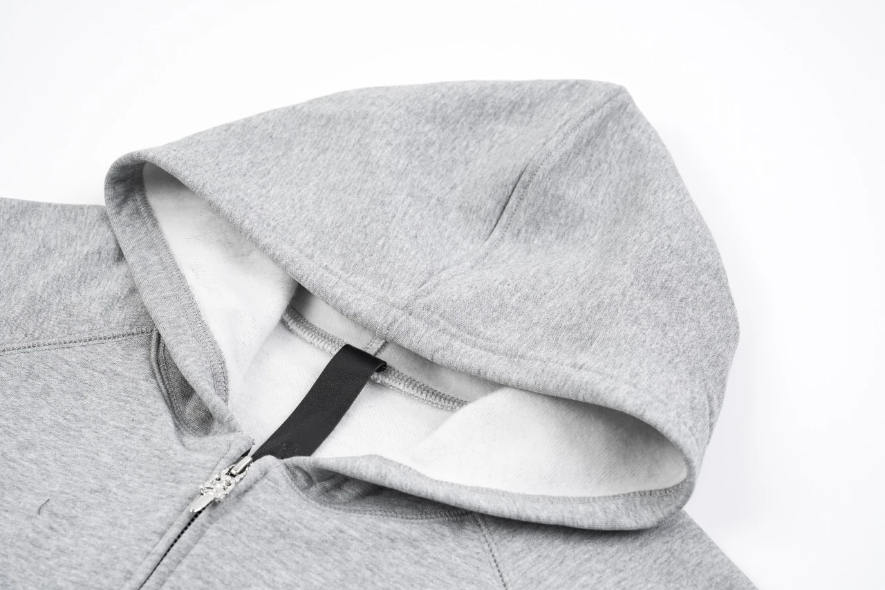 Chrome Hearts Grey Cross Leather Patch Hooded Jacket product photo from LabelPicks