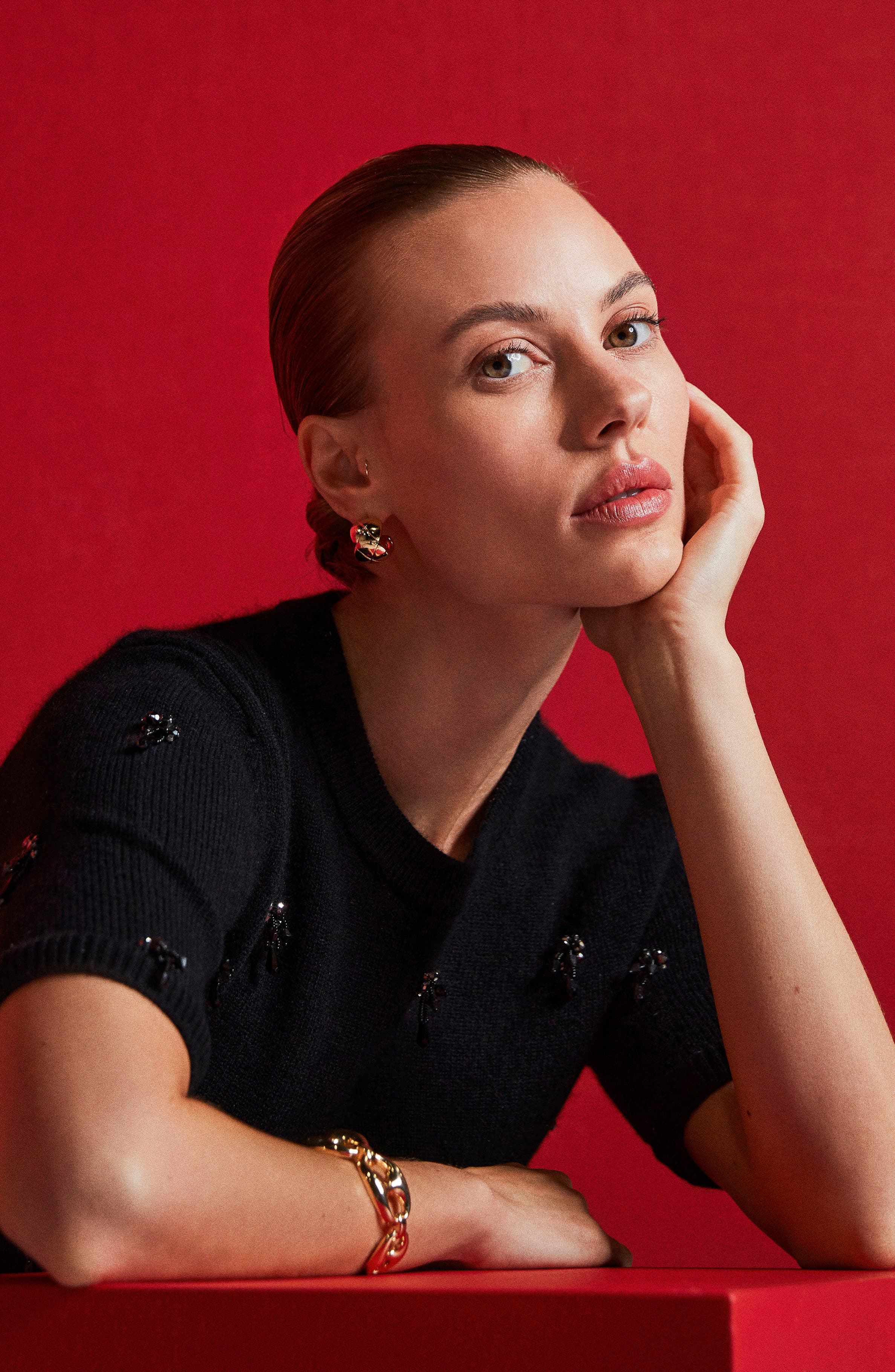 Nordstrom Scalloped Wide Hoop Earrings