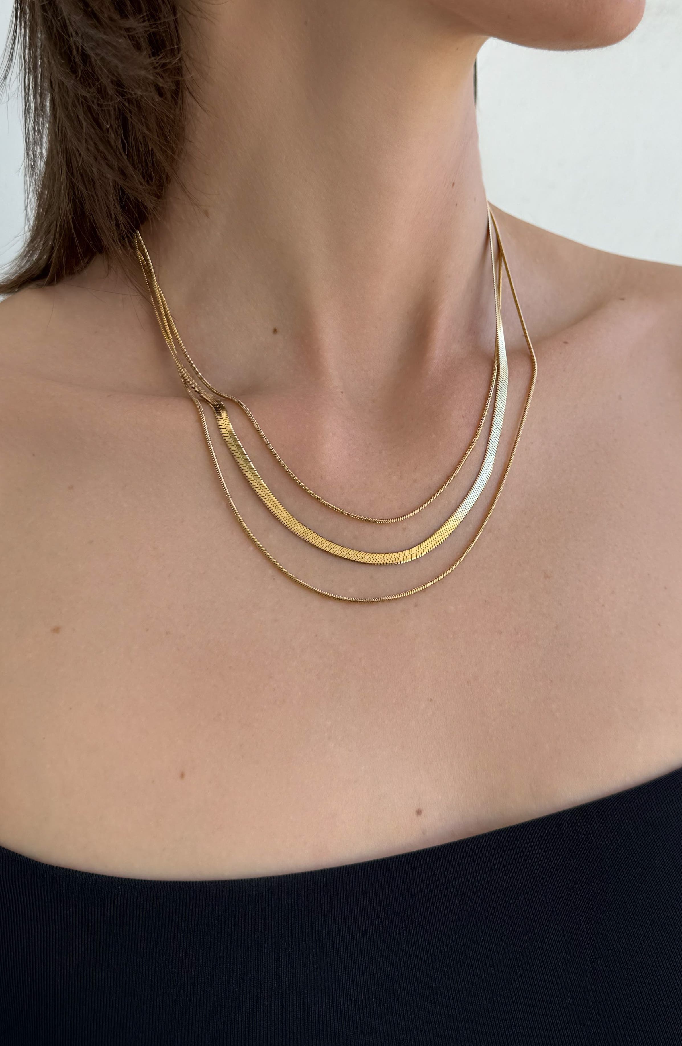 Adornia Set of 3 Assorted Chain Necklaces