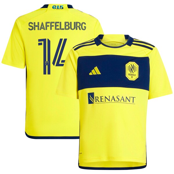 Jacob Shaffelburg Nashville SC adidas Youth 2024 The 615 Kit Replica Player Jersey - Yellow/Black