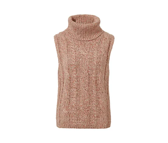 Strickpullunder mit Zopfmuster