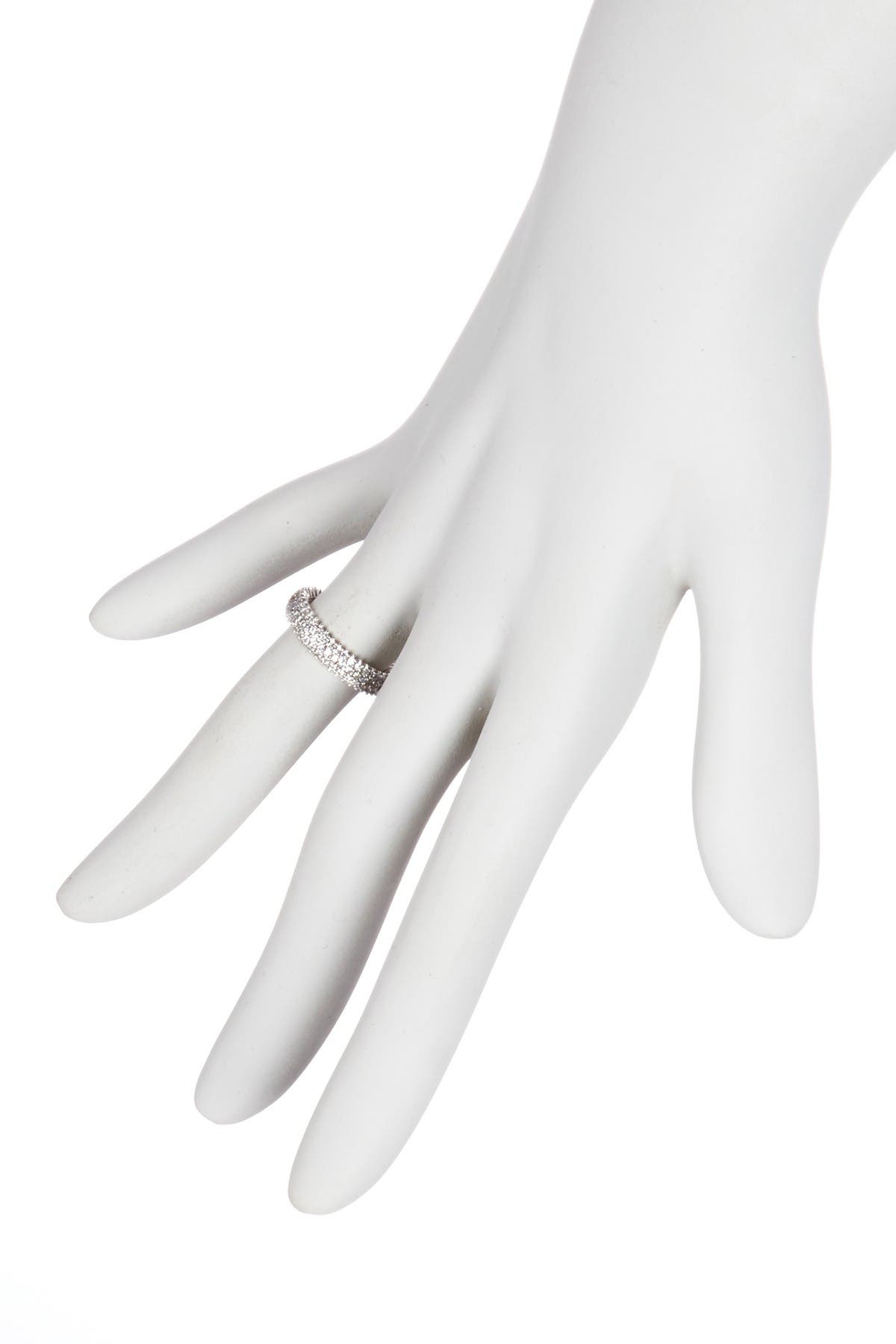 SUZY LEVIAN Sterling Silver Pavé Cubic Zirconia Eternity Band Ring