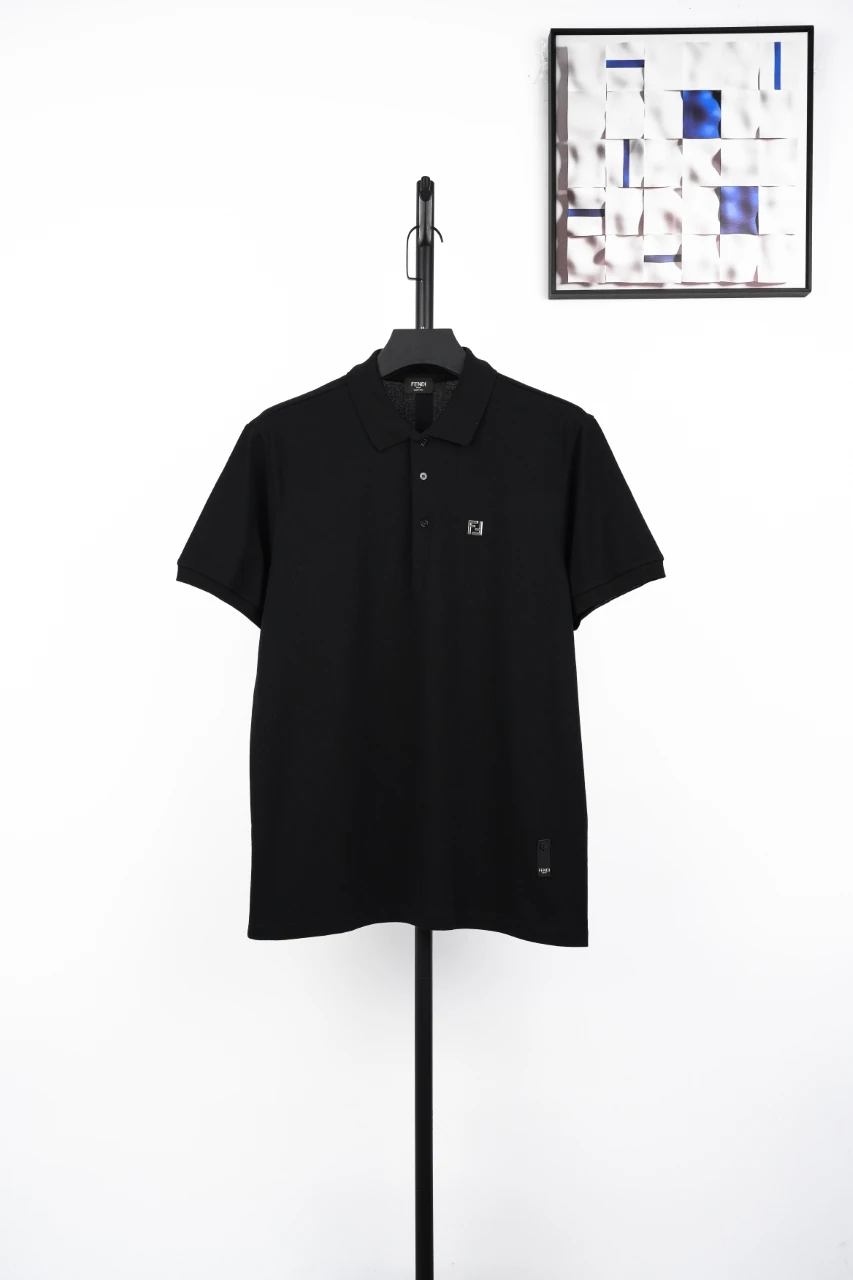 Fendi Black FF Chest Logo Polo Shirt product photo from LabelPicks