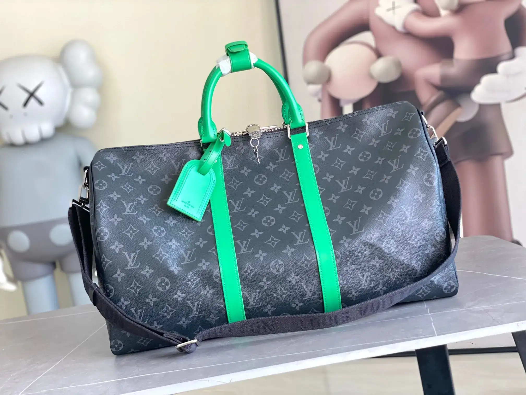 Louis Vuitton Grained Leather Keepall Tote Bag product photo from LabelPicks