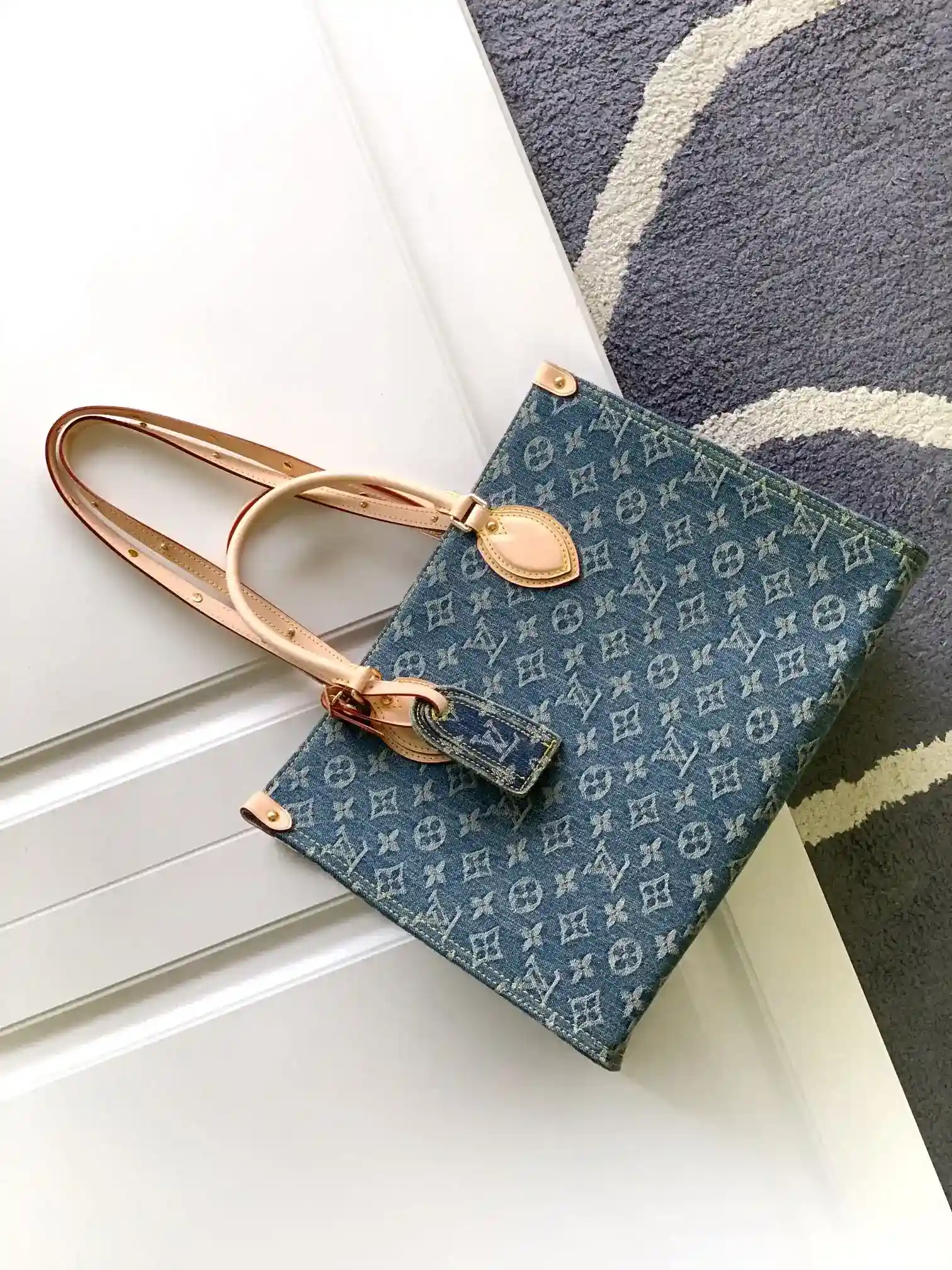 Louis Vuitton Onthego Blue Denim Tote Bag product photo from LabelPicks