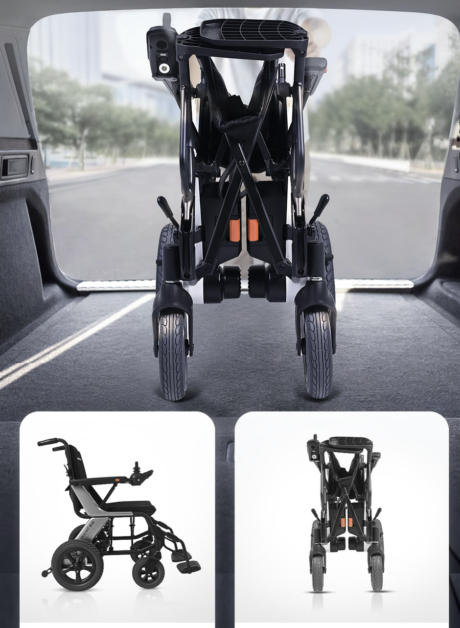 Yuwell D130GL Electric Mobility Wheelchair for Elderly Foldable Wheel Chair Brand New - GreshamTech