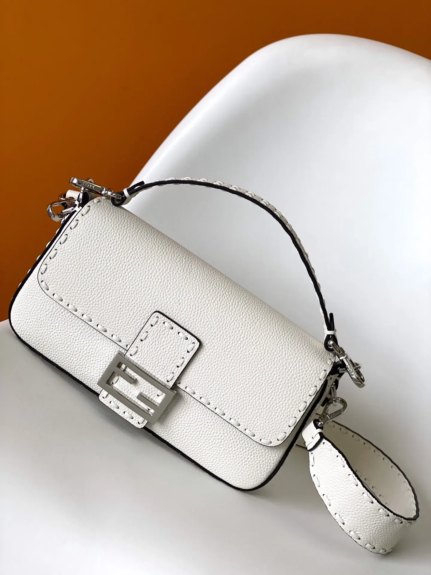 Fendi Grained Leather Shoulder Bag product photo from LabelPicks