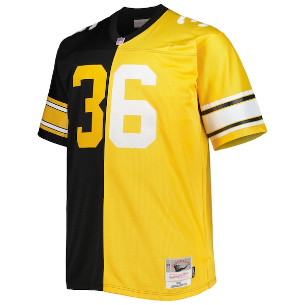 Jerome Bettis Pittsburgh Steelers Big & Tall Split Legacy Retired Player Replica Jersey - Black/Gold