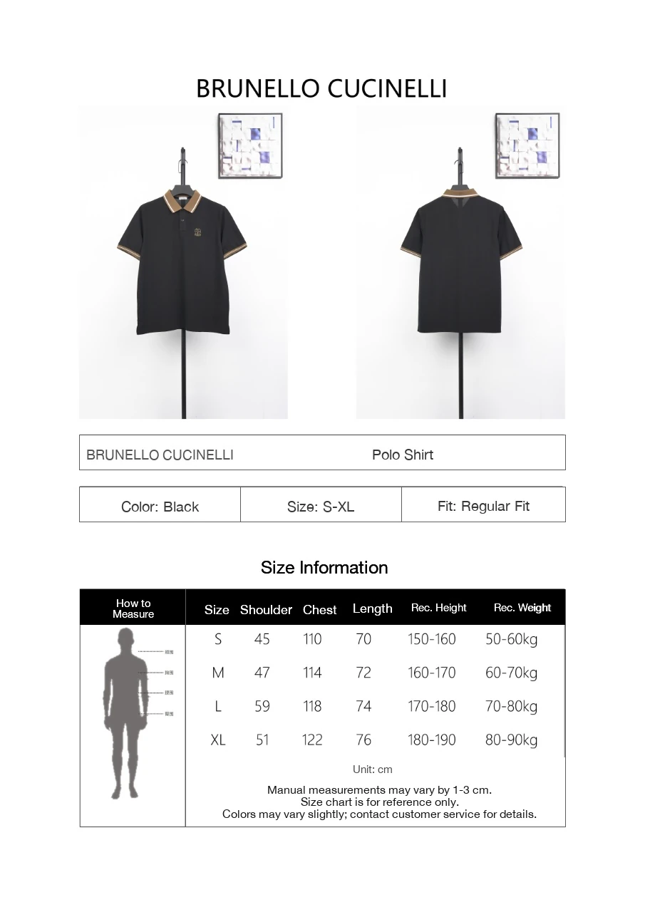 Brunello Cucinelli Black Contrast-Collar Pique Polo Shirt product photo from LabelPicks