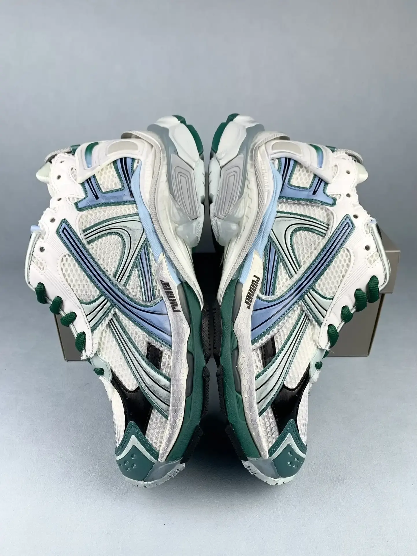 Runner Sneaker in White/Green/Blue product photo from LabelPicks