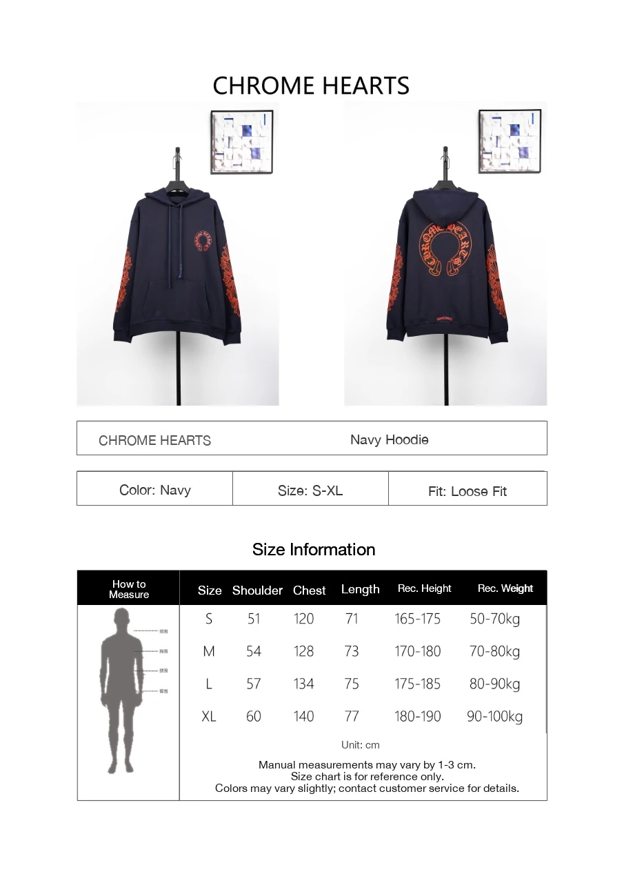 Chrome Hearts Navy Red Sanskrit Scroll Hoodie product photo from LabelPicks
