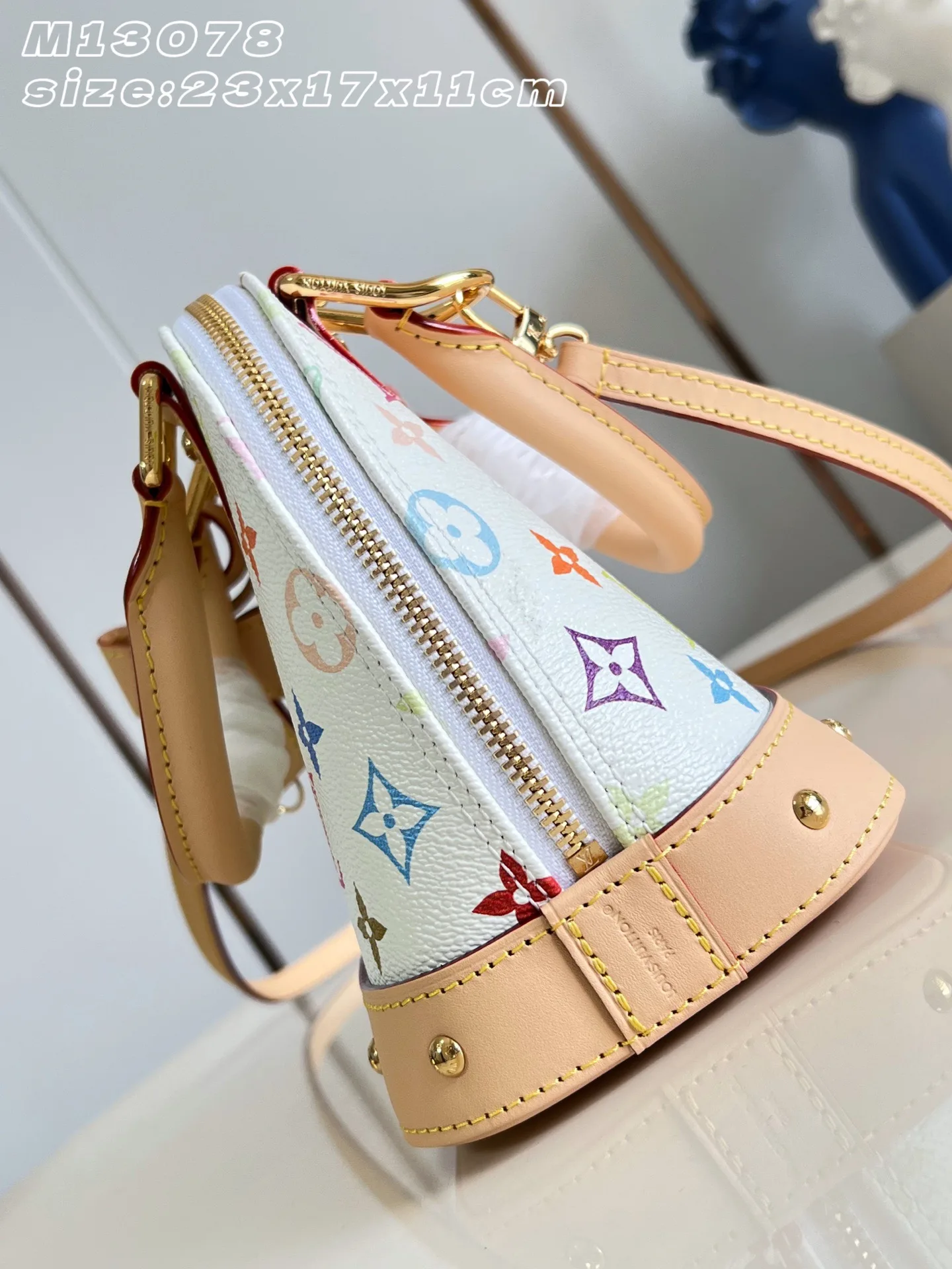Louis Vuitton Alma Red Monogram Canvas Top Handle Bag product photo from LabelPicks