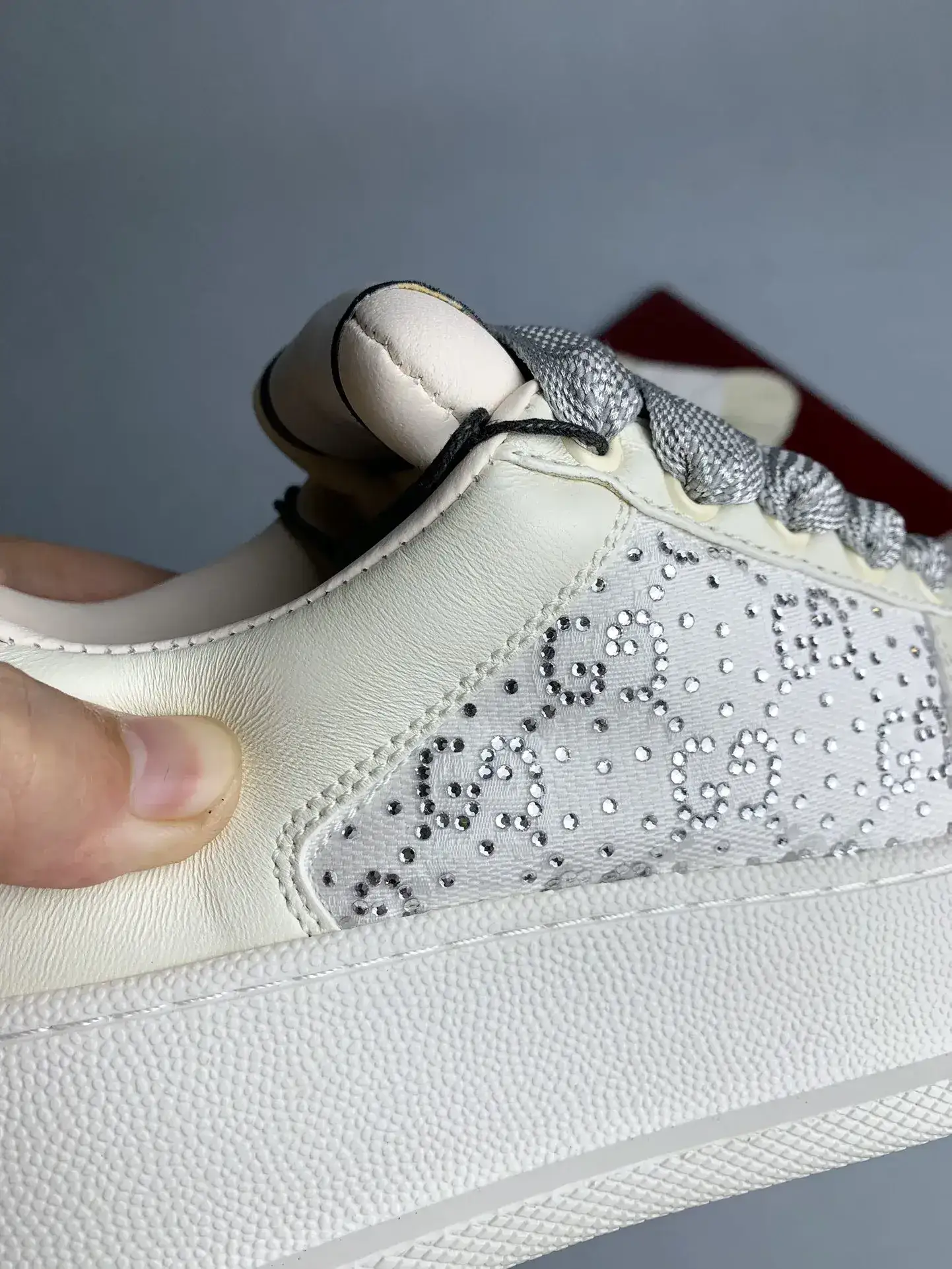 Gucci Re-Web sneaker with crystal chain product photo from LabelPicks