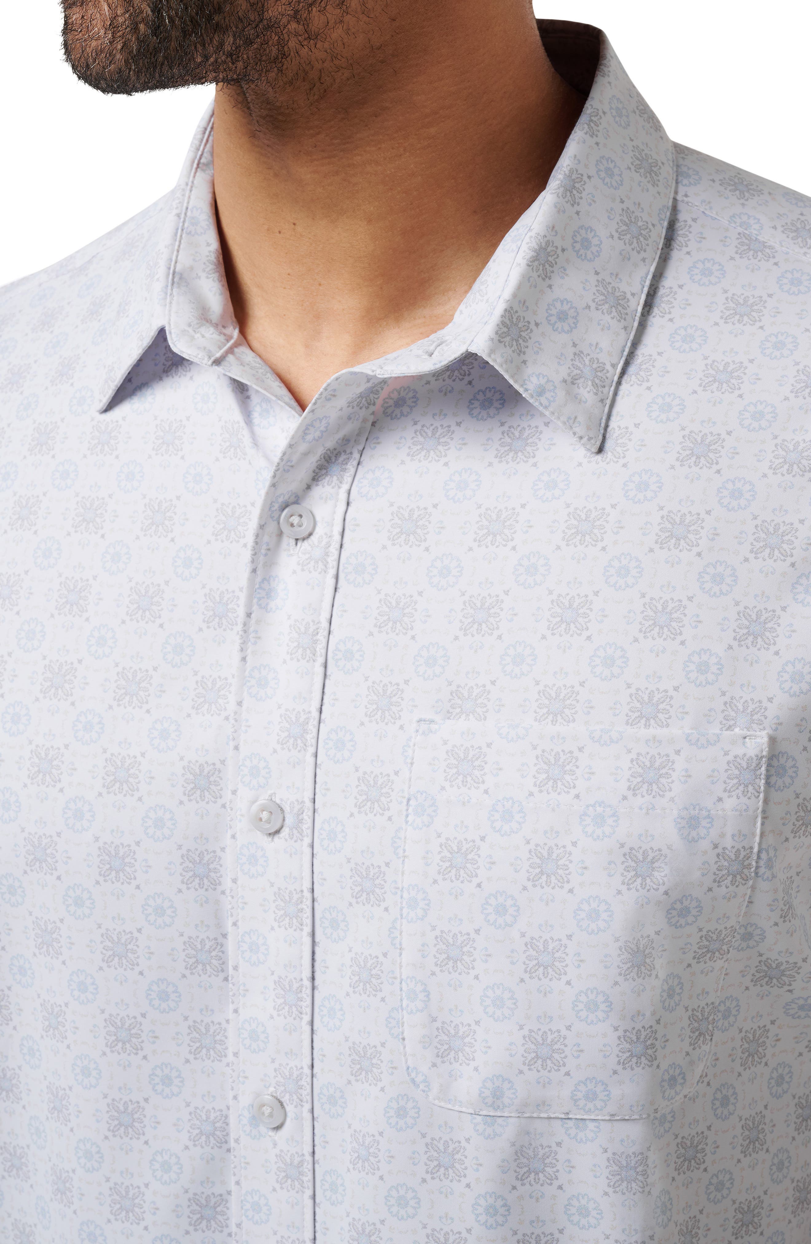 TravisMathew Postcard Please Short Sleeve Button-Up Shirt