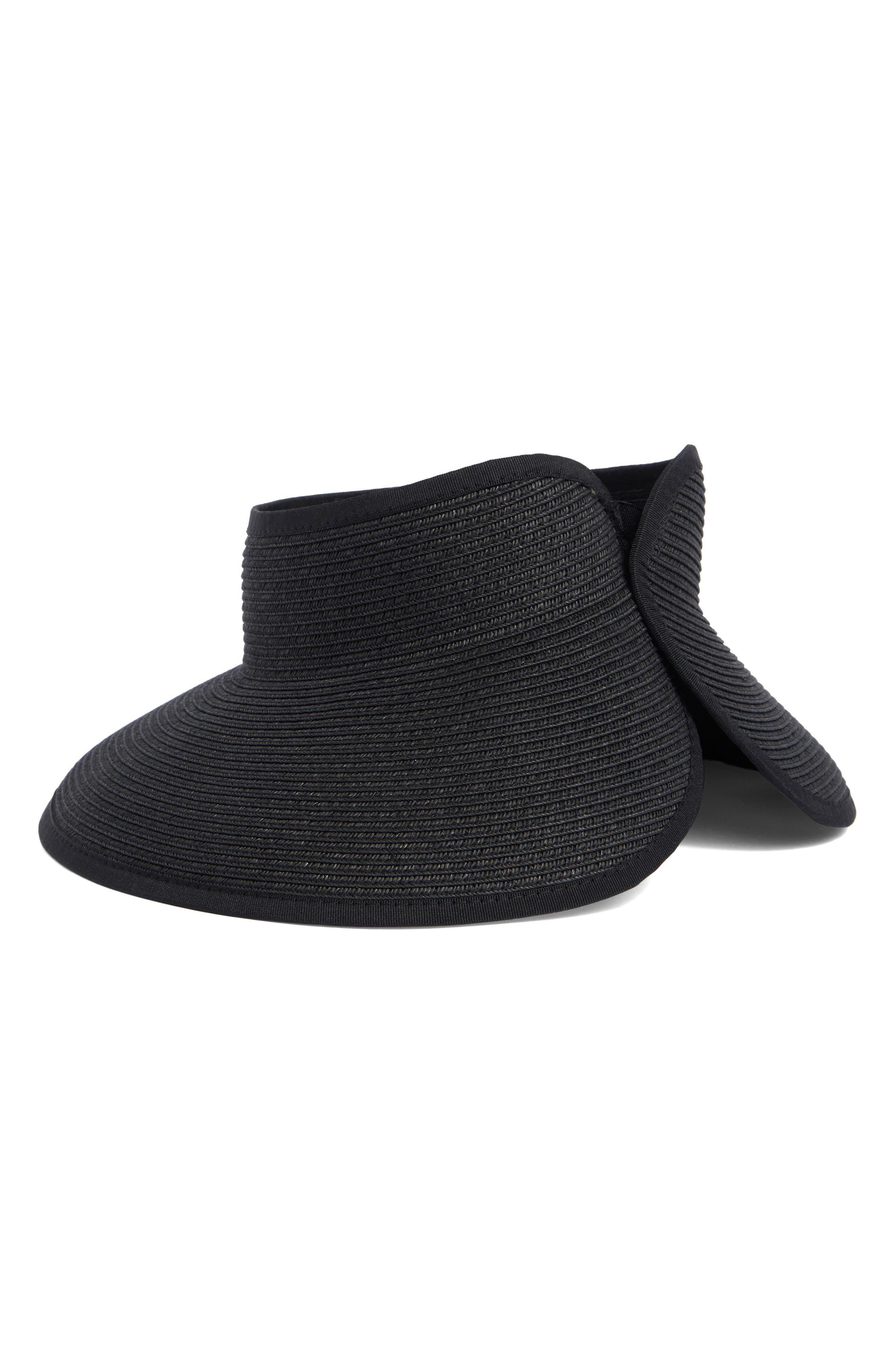 Vince Camuto Roll-Up Straw Visor