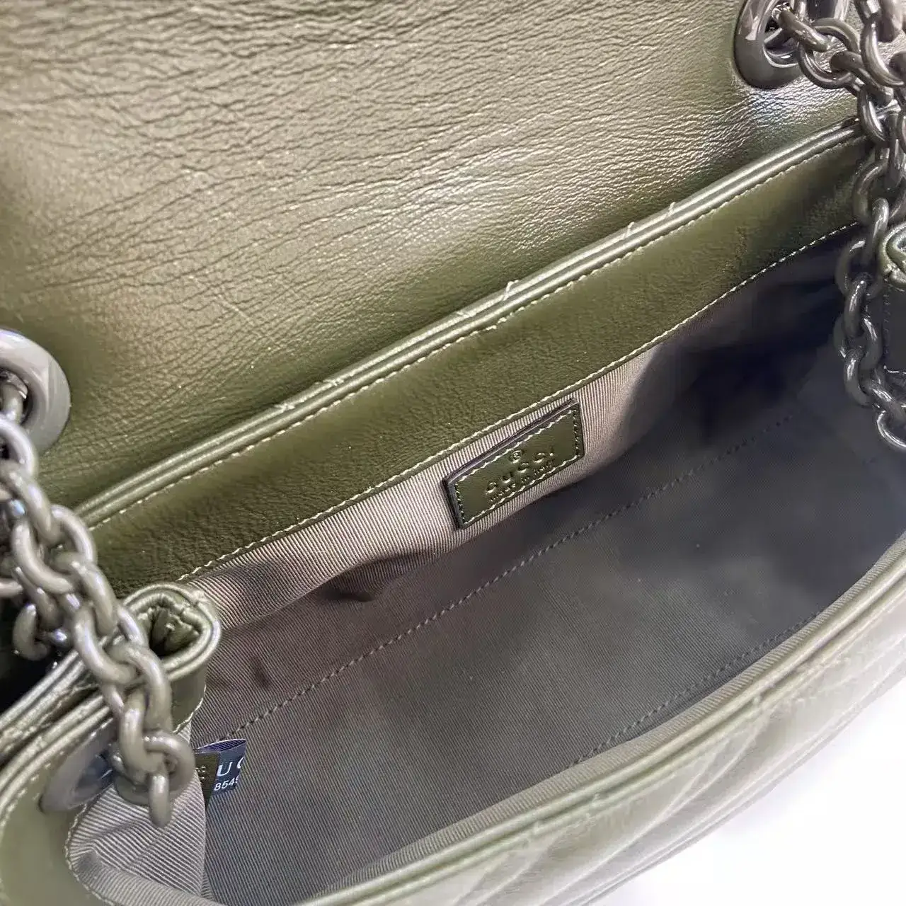 Gucci Green Marmont GG Supreme Canvas Shoulder Bag product photo from LabelPicks