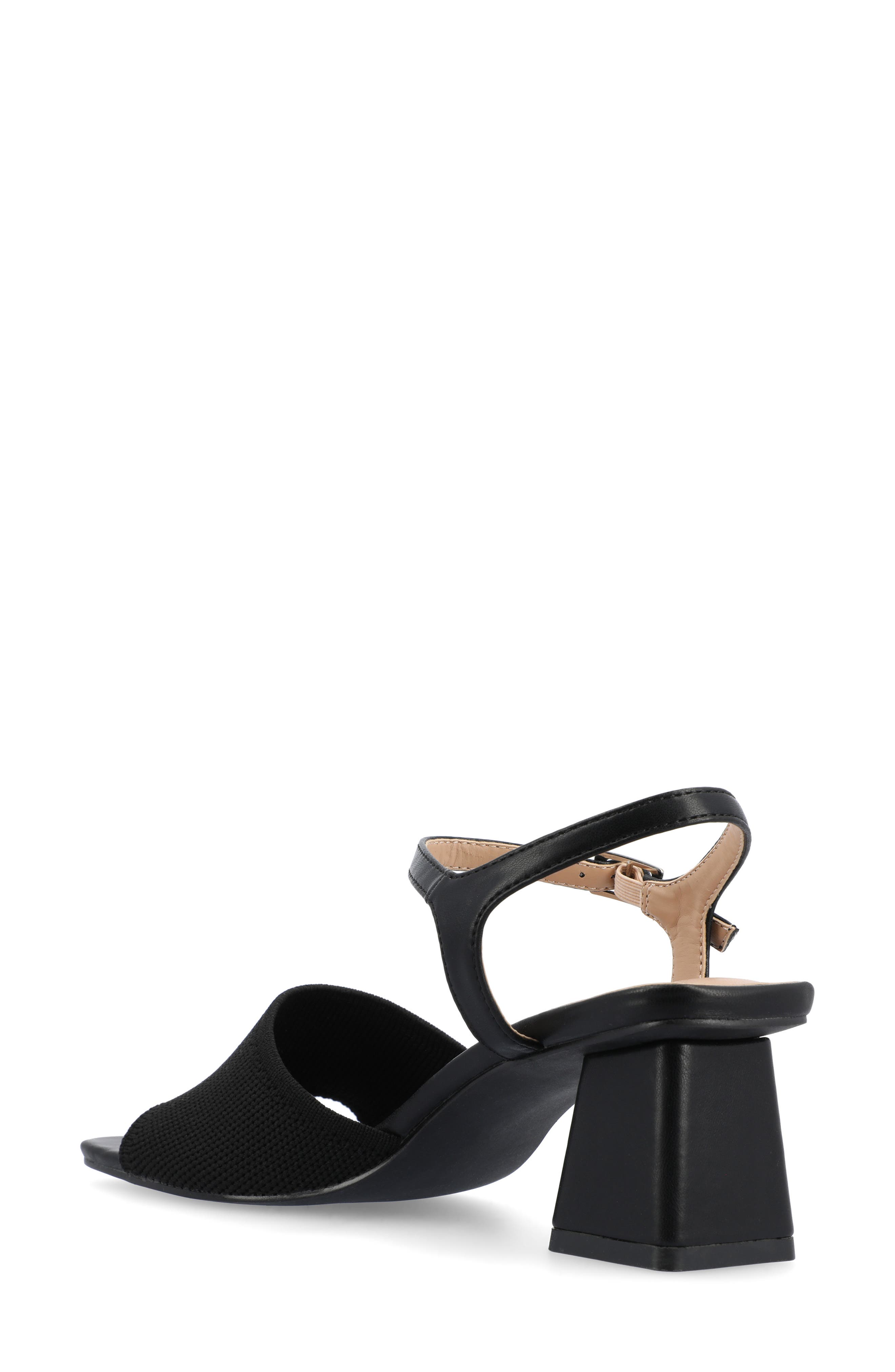 Journee Collection Evylinn Knit Block Heel Sandal