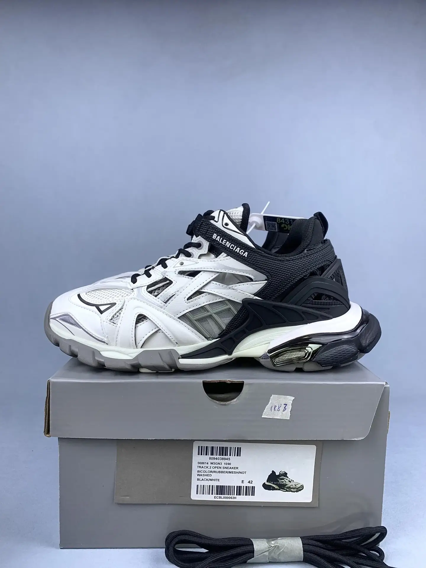 Balenciaga Track.2 Sneaker in Black/White product photo from LabelPicks