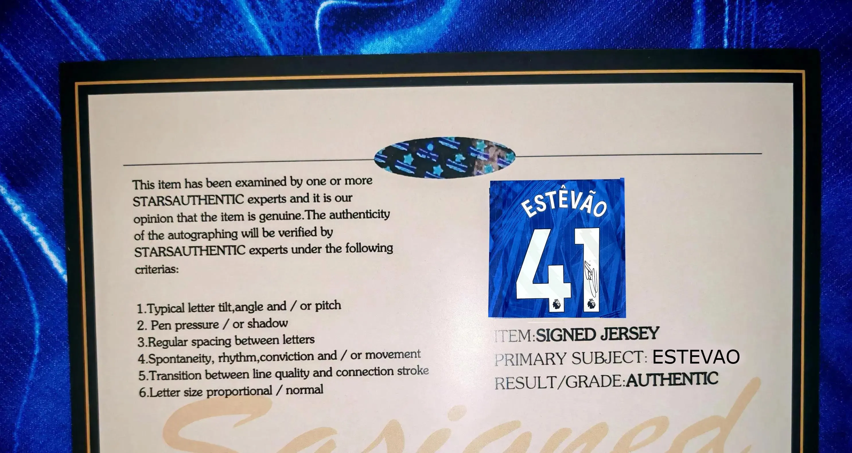 Estevao Willian SIGNED Chelsea 25/26 Home Shirt Jersey - COA - 2025