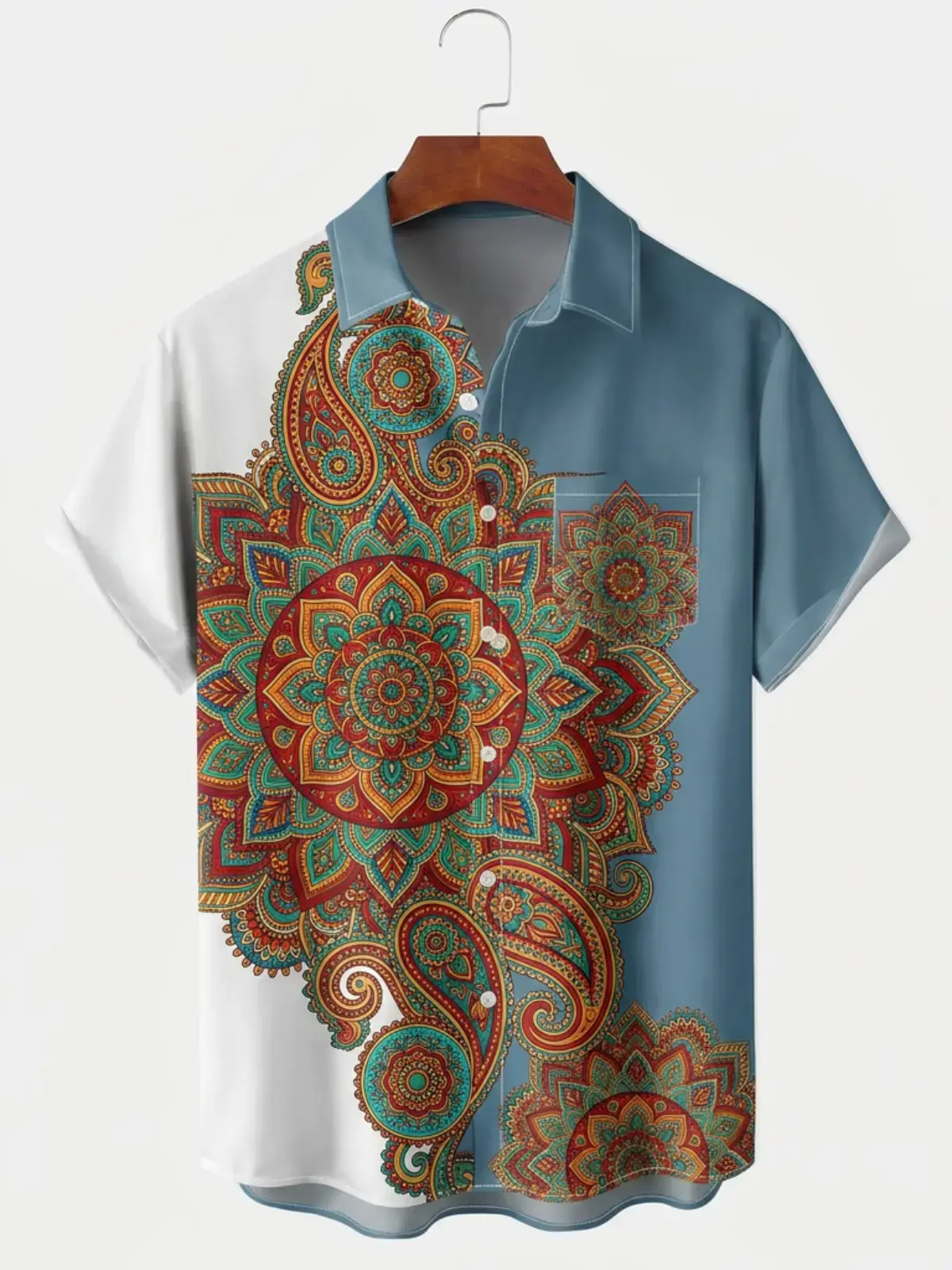 Men's printed shirts Mandala Paisley Art Hawaiian Shirt