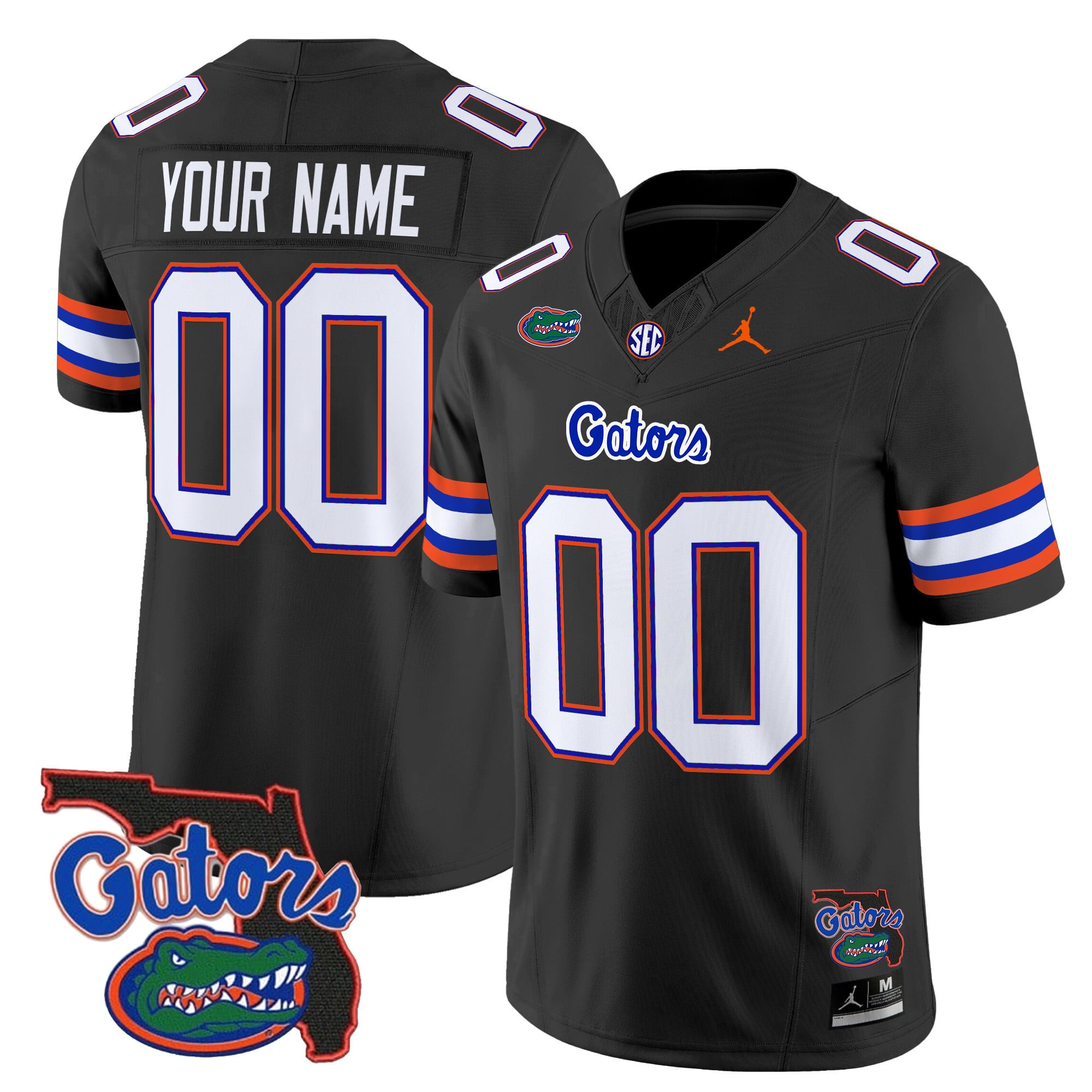 Florida Gators Jordan Brand Custom Game Jersey - Black
