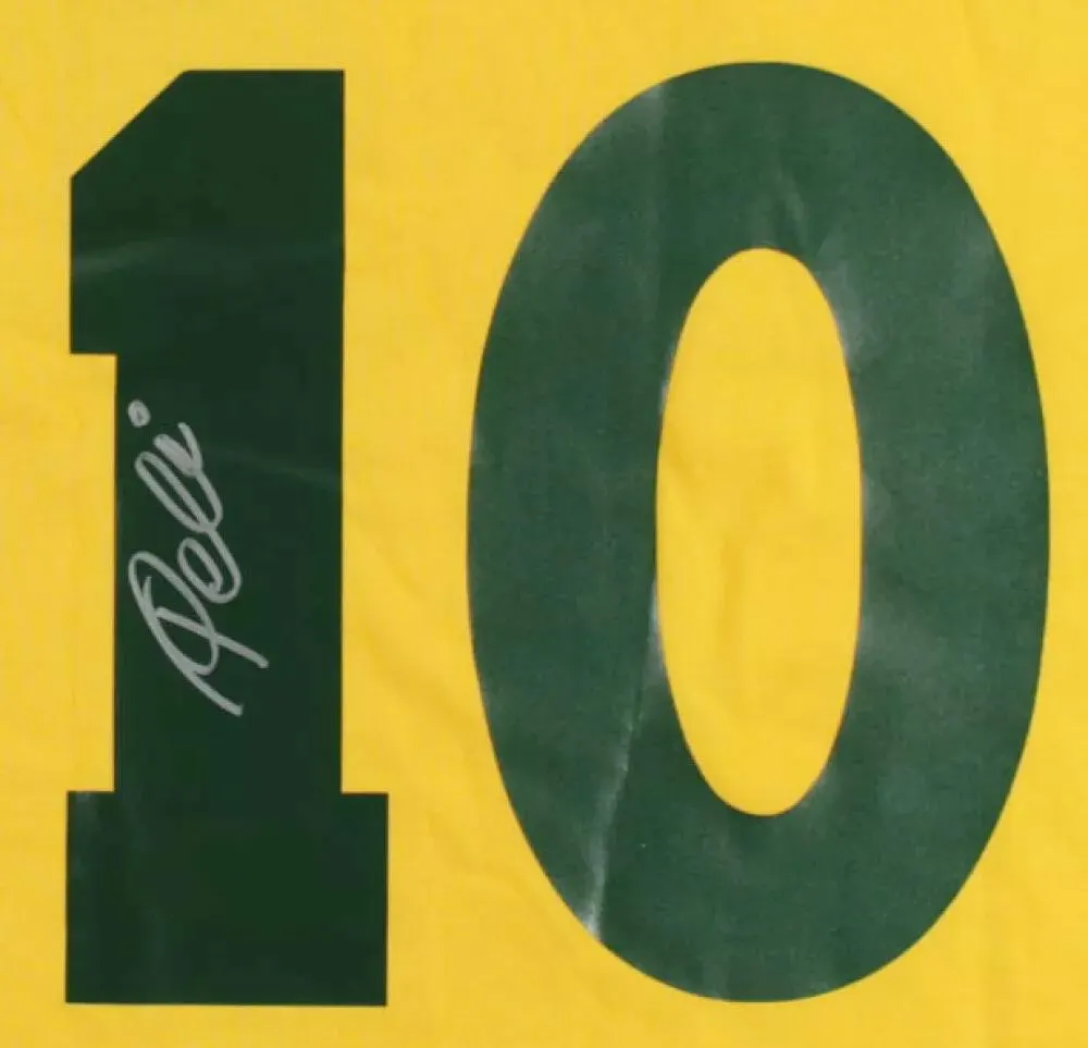 Pele Pel茅 SIGNED Brazil 1970 Home Jersey/Shirt - COA - Retro