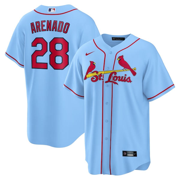 Nolan Arenado St. Louis Cardinals Nike 2024 Alternate Replica Jersey - Light Blue