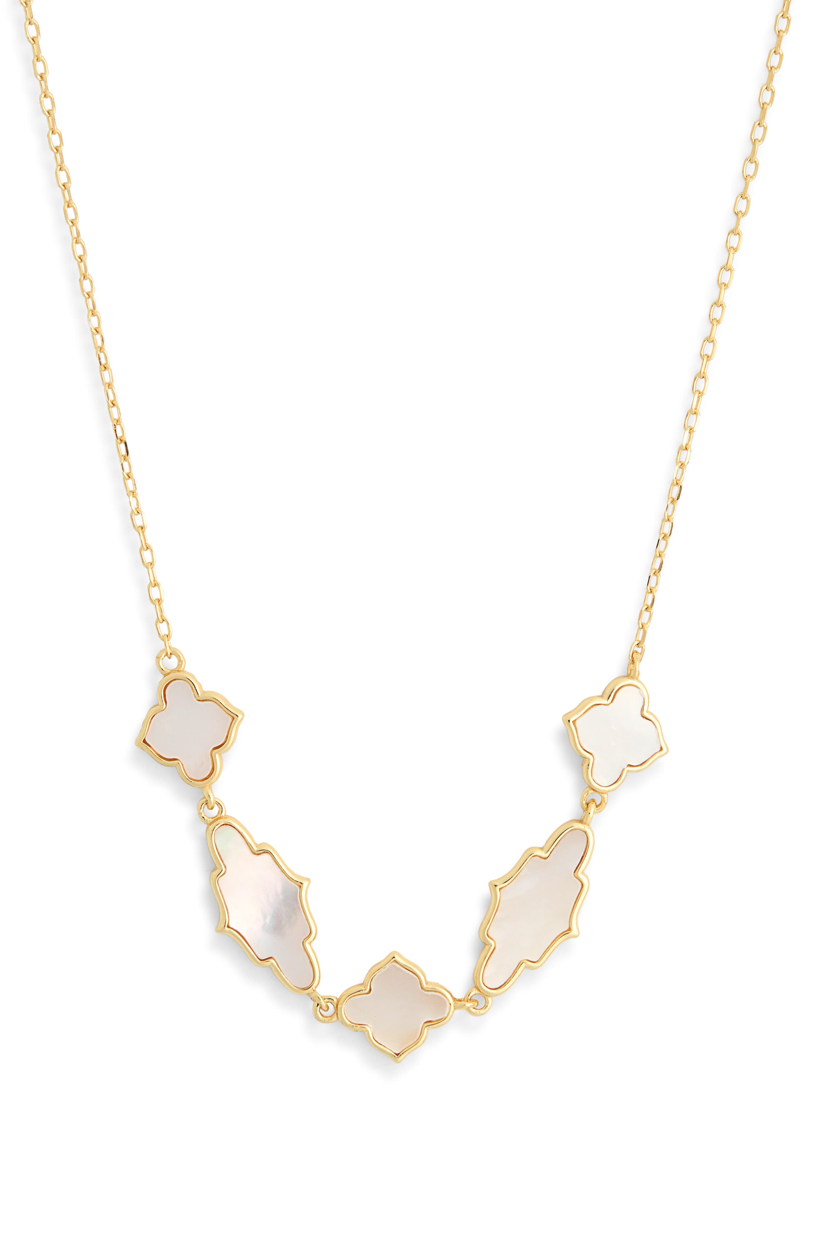 Argento Vivo Sterling Silver Mother of Pearl Quatrefoil Necklace