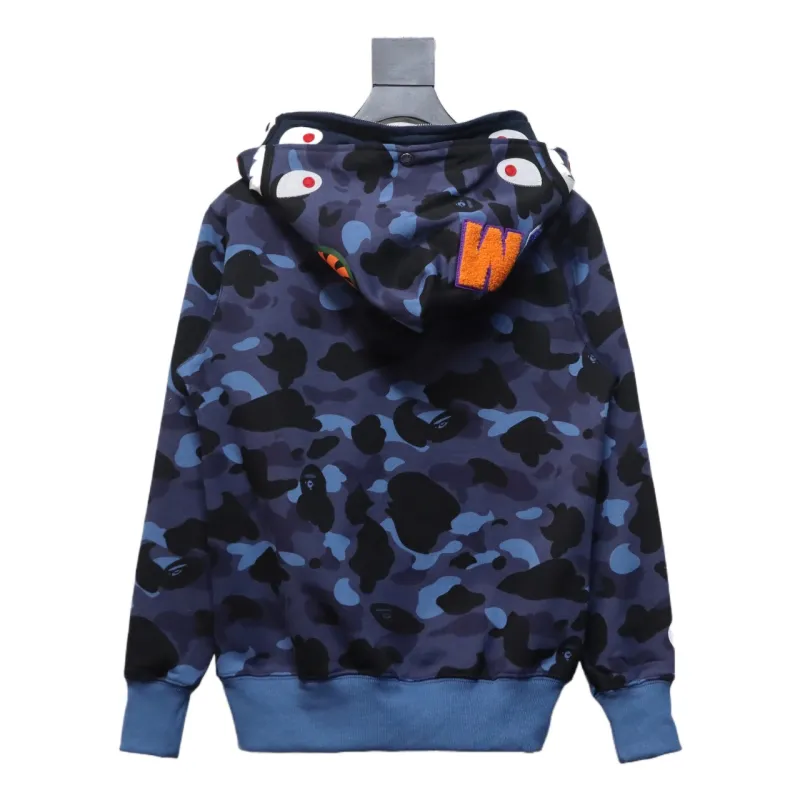 BAPE Color Camo Shark Full Zip Hoodie Blue