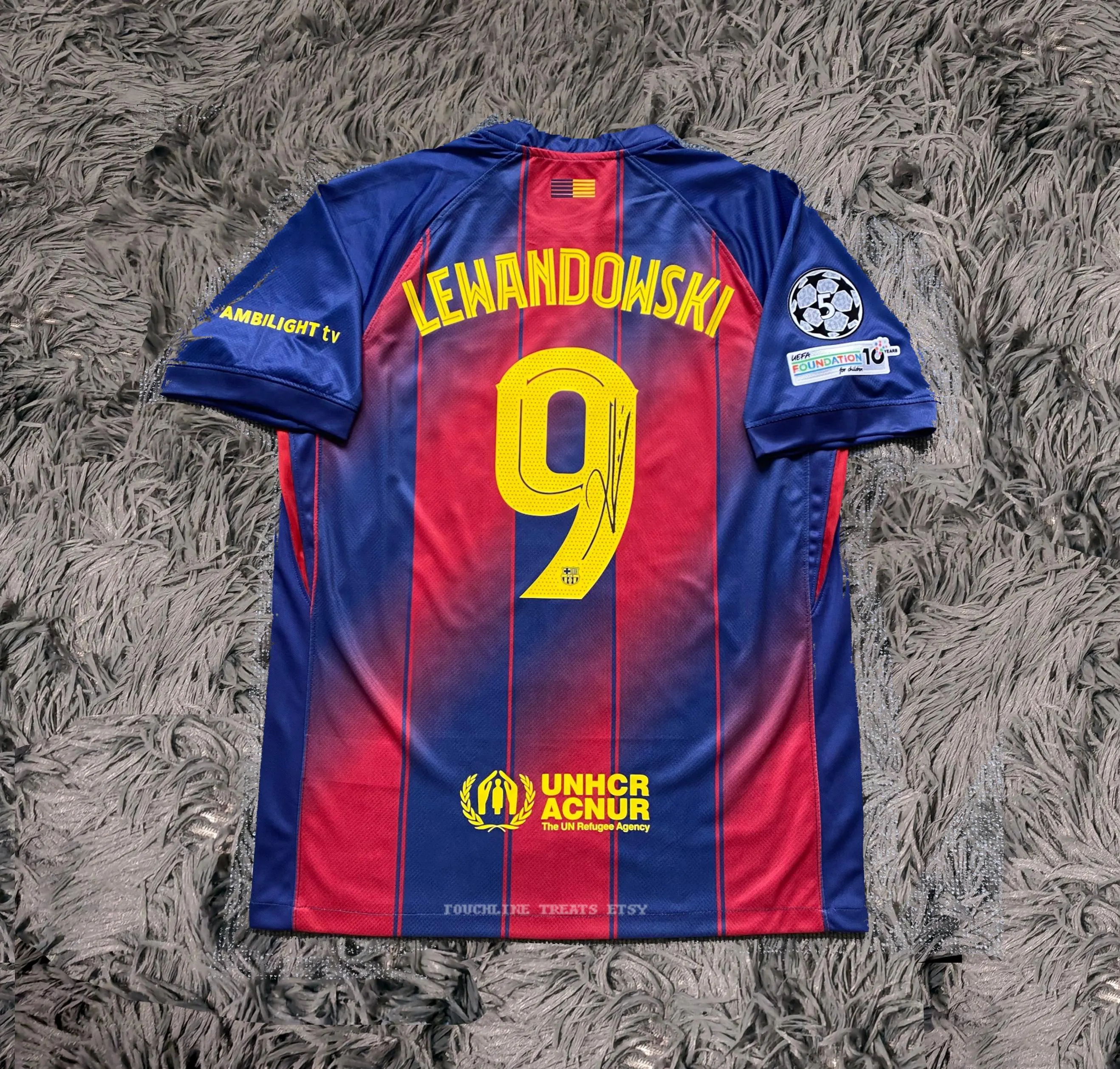 Robert Lewandowski SIGNED Barcelona 25/26 Home #9 Jersey/Shirt - COA - 2025