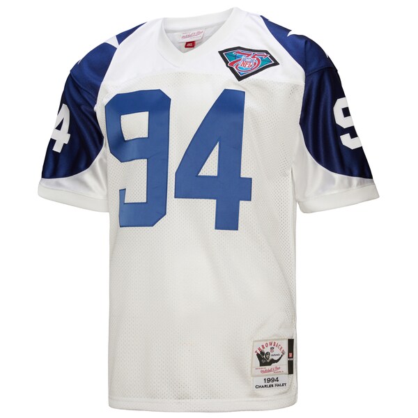 Charles Haley Dallas Cowboys 1994  Authentic Throwback Retired Player Jersey - White
