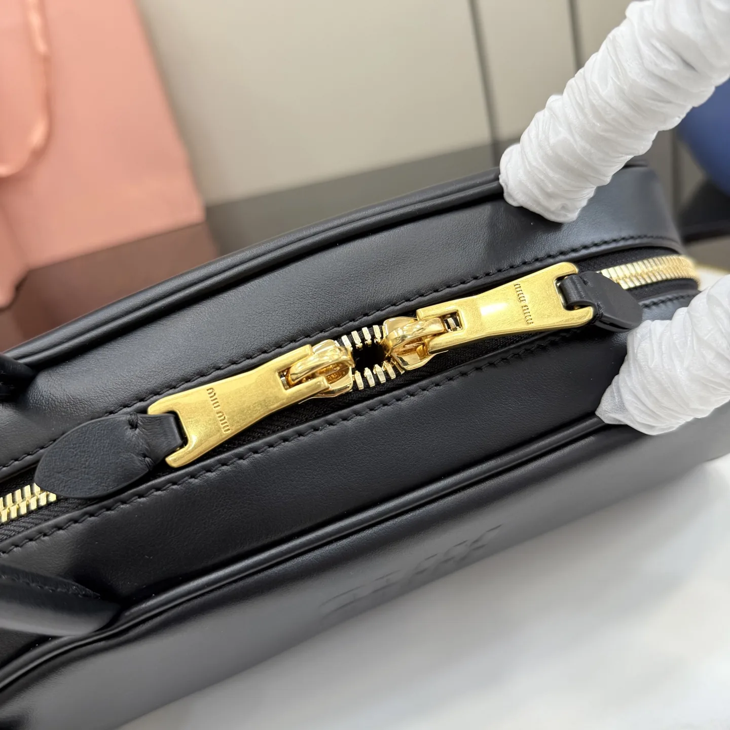 Miu Miu Black Calfskin Top Handle Bag product photo from LabelPicks