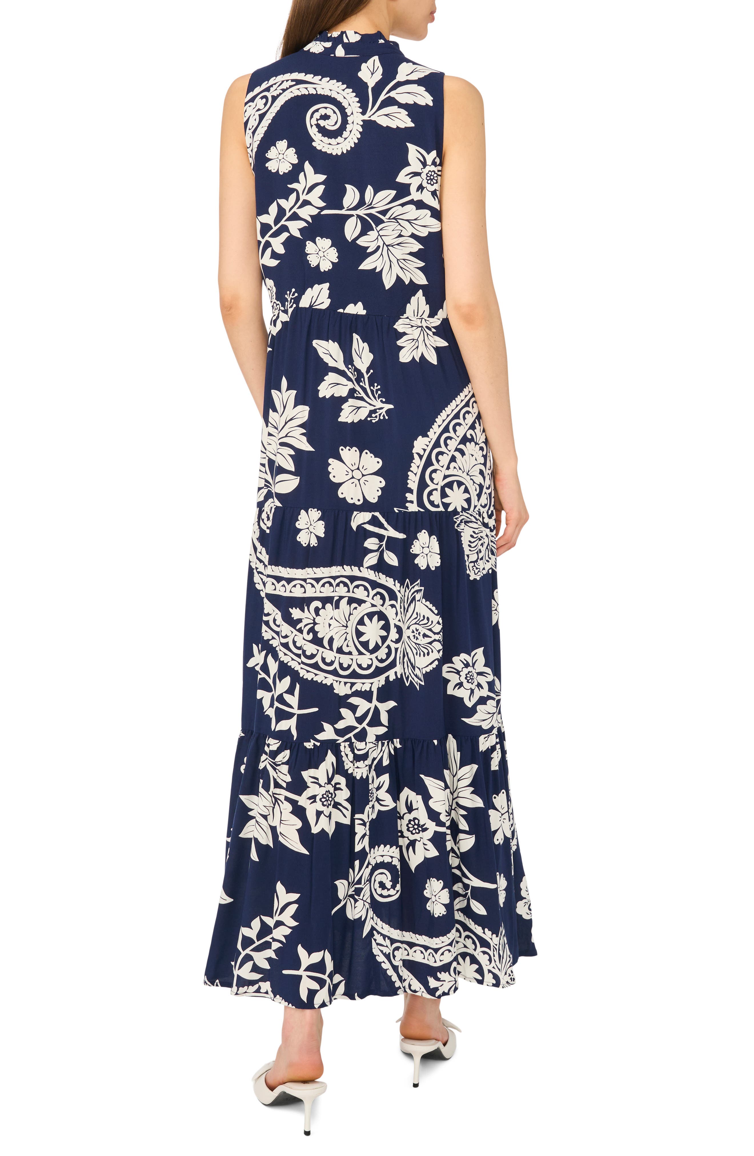 Halogen® Sleeveless Tiered Maxi Dress