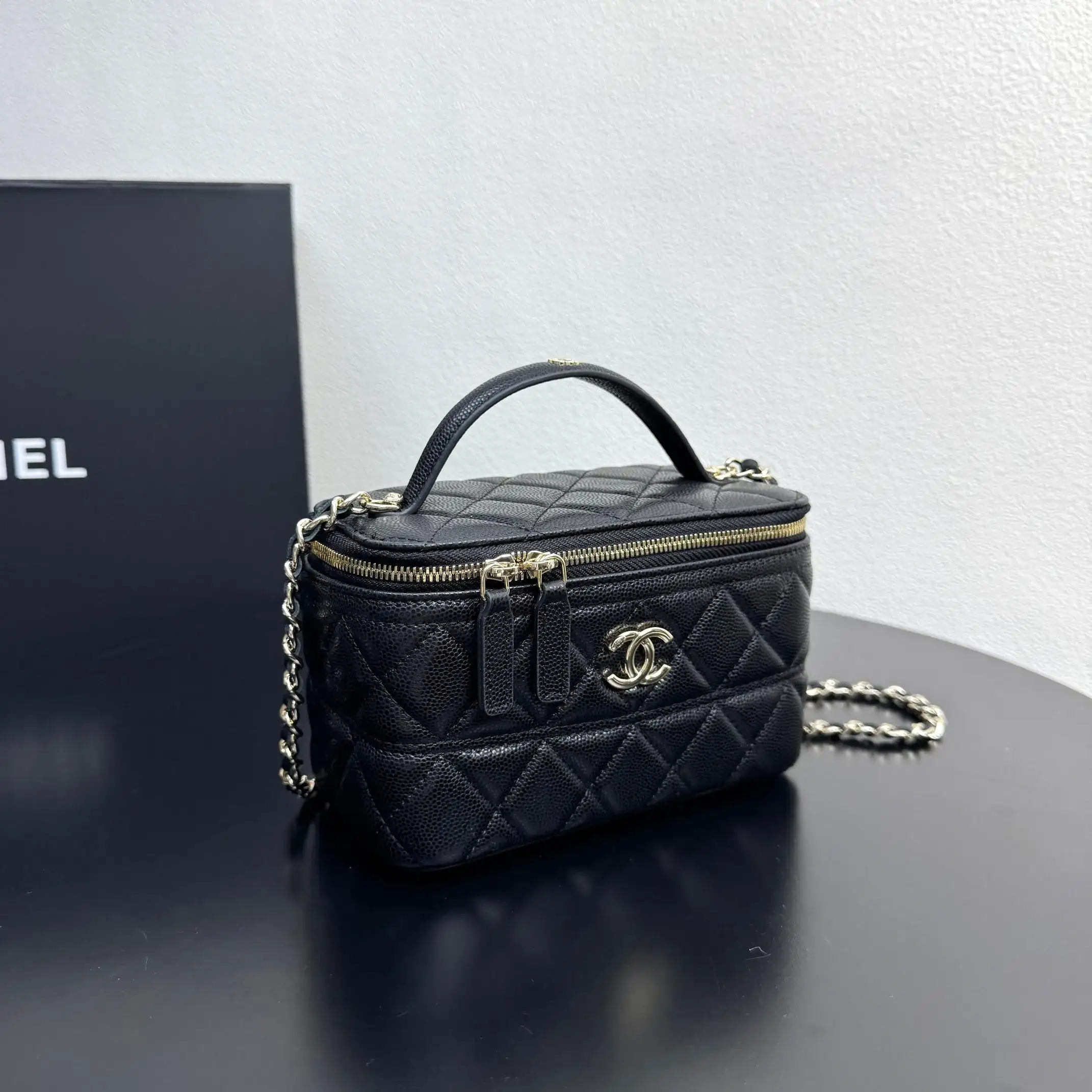 Chanel Black Calfskin Top Handle Bag product photo from LabelPicks