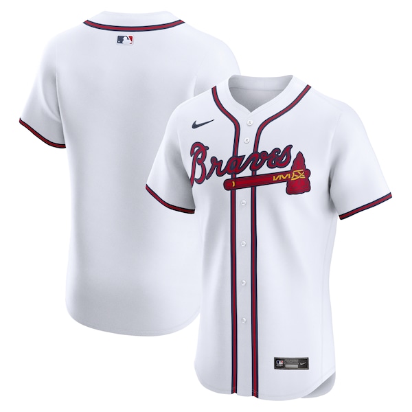 Atlanta Braves Nike Home Elite Jersey - White