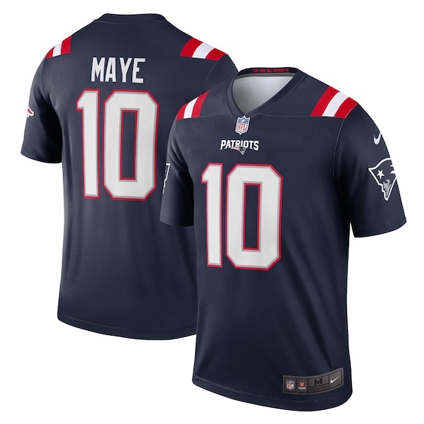 Drake Maye New England Patriots Nike Team Legend Player Performance Top - Navy