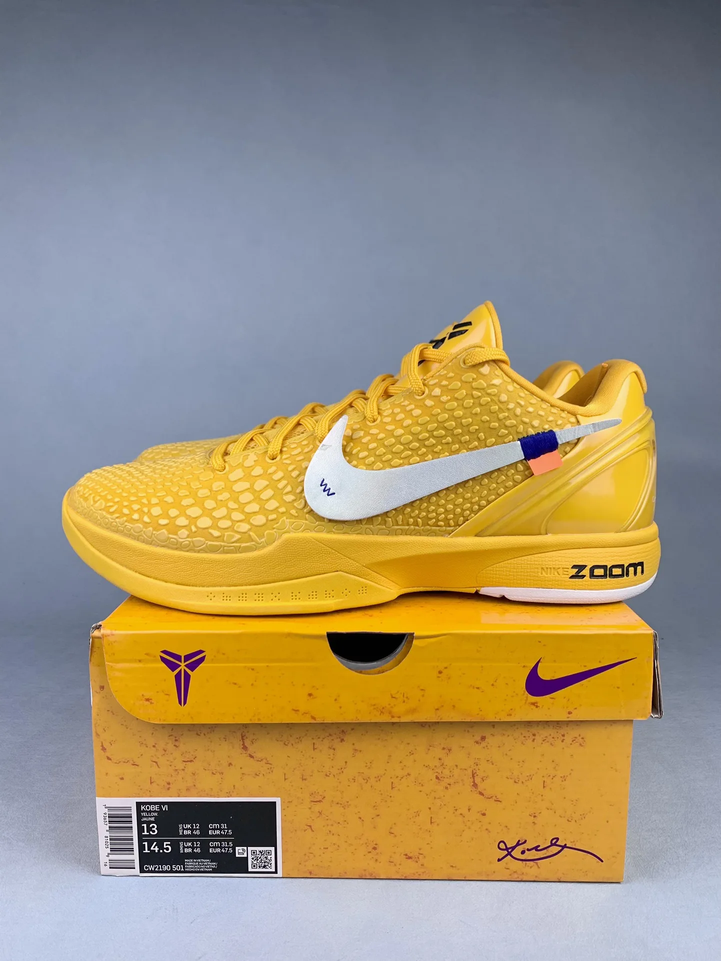 Kobe 6 Protro 'Chaos Yellow' Custom Basketball Shoes product photo from LabelPicks