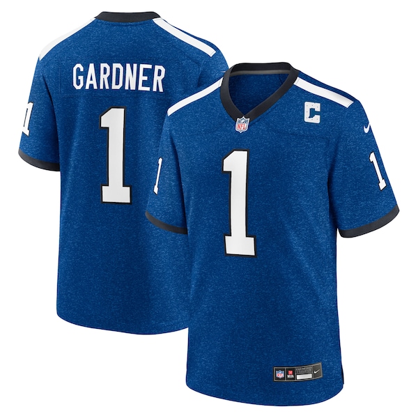 Ahmad Sauce Gardner Indianapolis Colts Nike Alternate 2 Indiana Nights Game Jersey -  Heather Royal/Royal/White