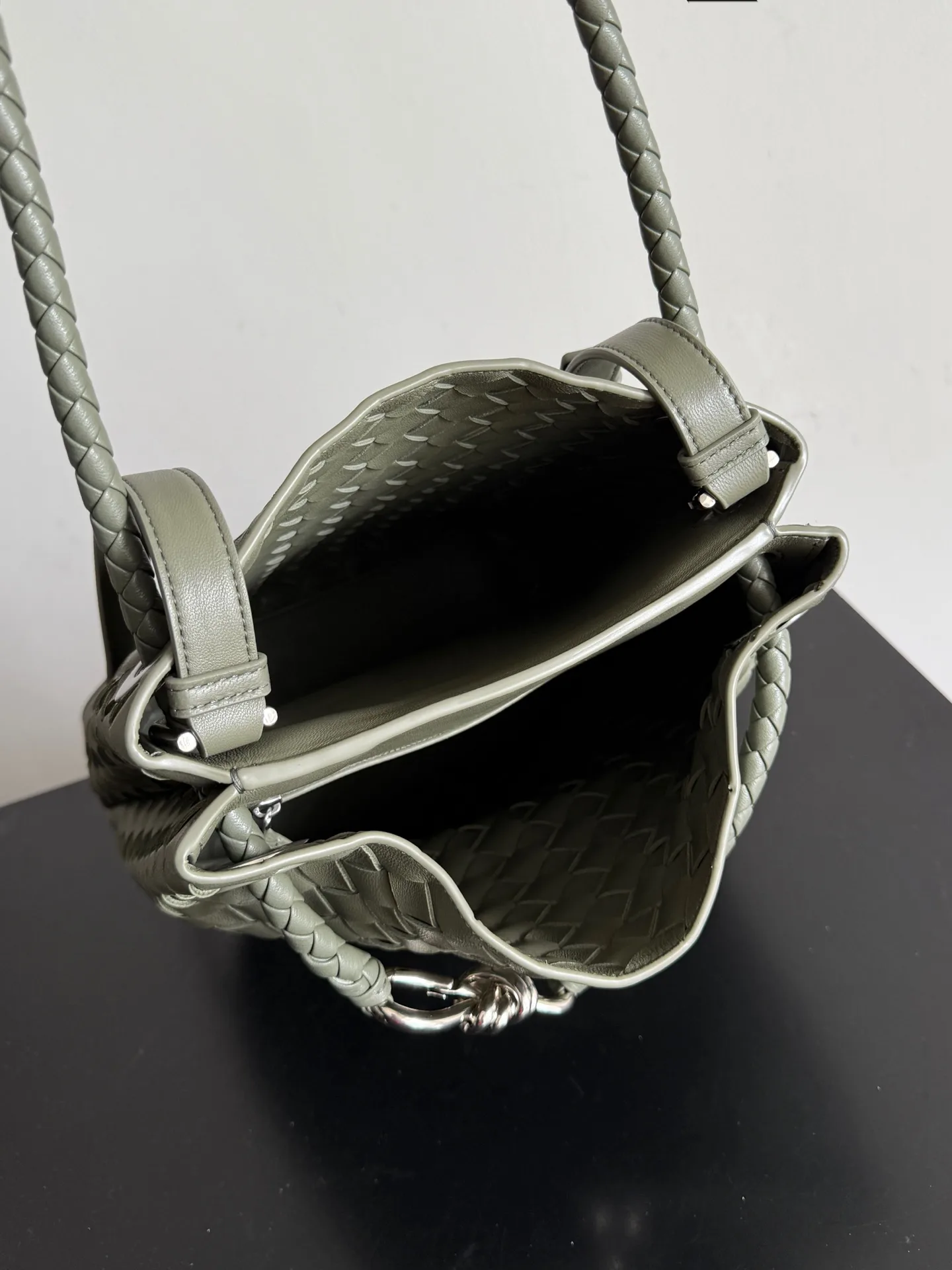 Bottega Veneta Andiamo Intrecciato Woven Leather Bucket Bag product photo from LabelPicks